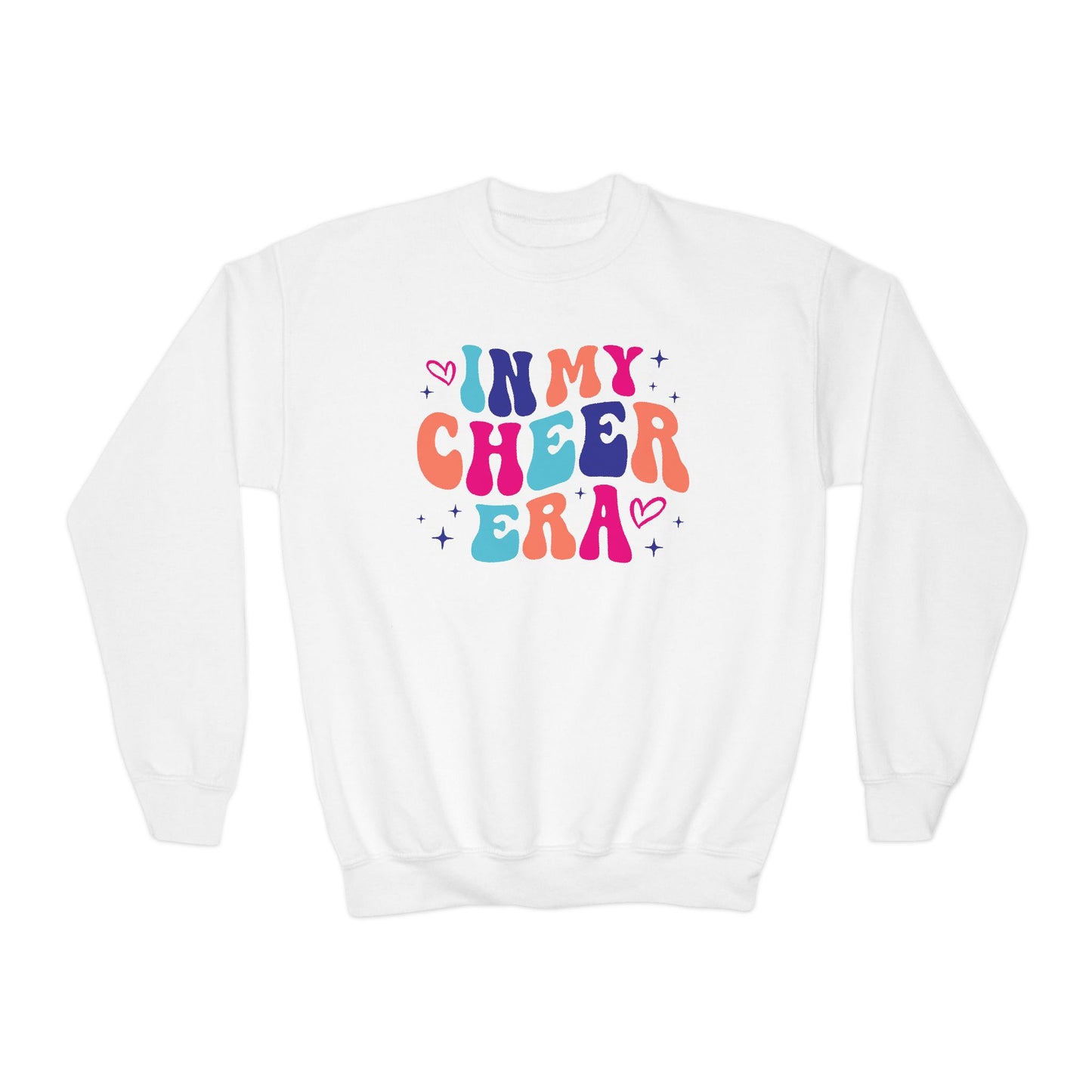 In My Cheer Era, Multi Colored, Youth Crewneck Sweatshirt