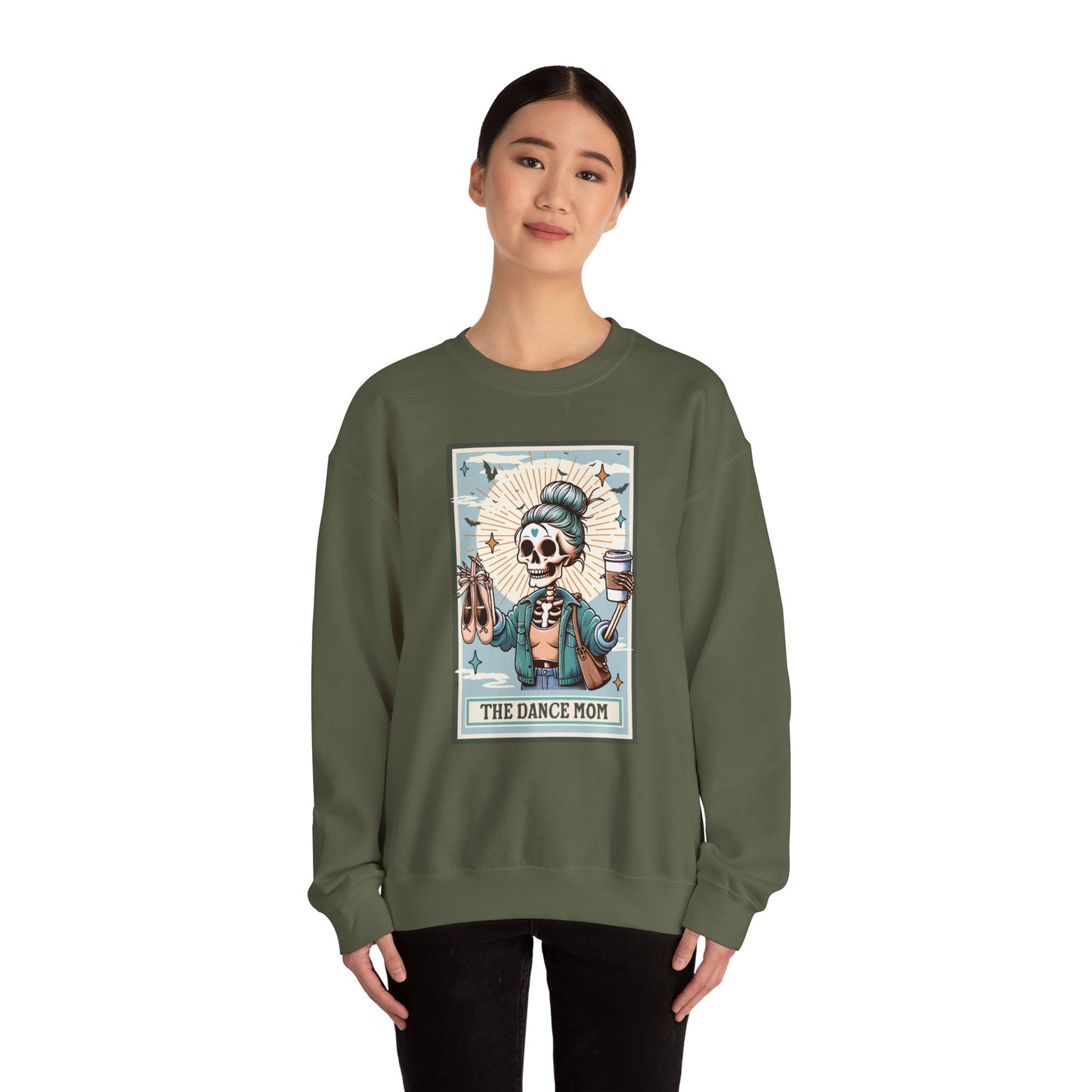 Dance Mom Tarot Card Sweatshirt, Unisex Crewneck Jumper, Dance Competition Gift, Dance Mom Apparel, Heavy Blend Pullover