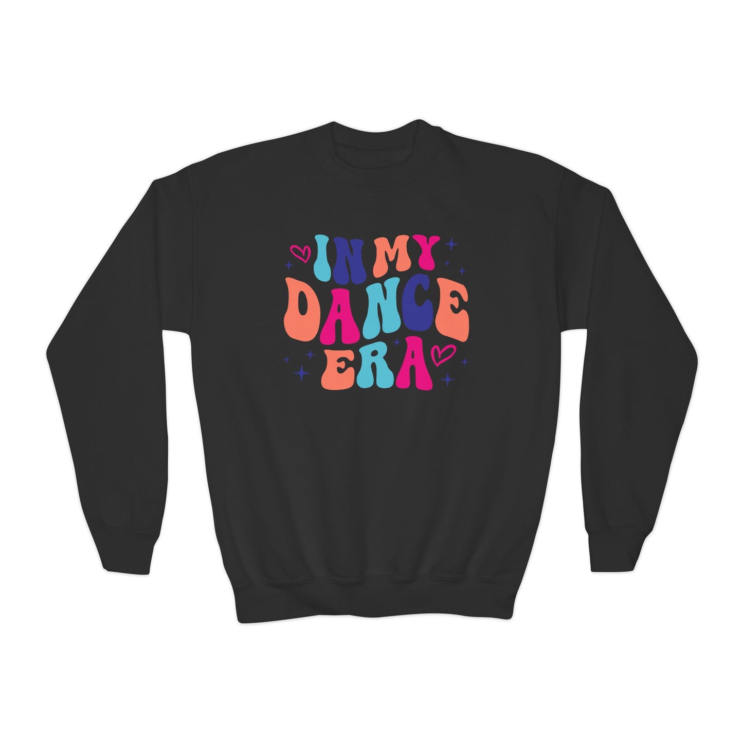 Dance Era Youth Crewneck Sweatshirt, Multi Colored Dance Gift for Her, Dance Sweatshirt, Gift for Dancer