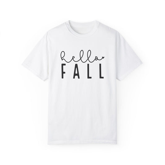 Hello Fall Shirt, Autumn Season Tee, Women's Cute Fall T-Shirt, Fall Tops, Cozy Crewneck, Autumn, Comfy Fall Tshirt, Funny Fall Fashion