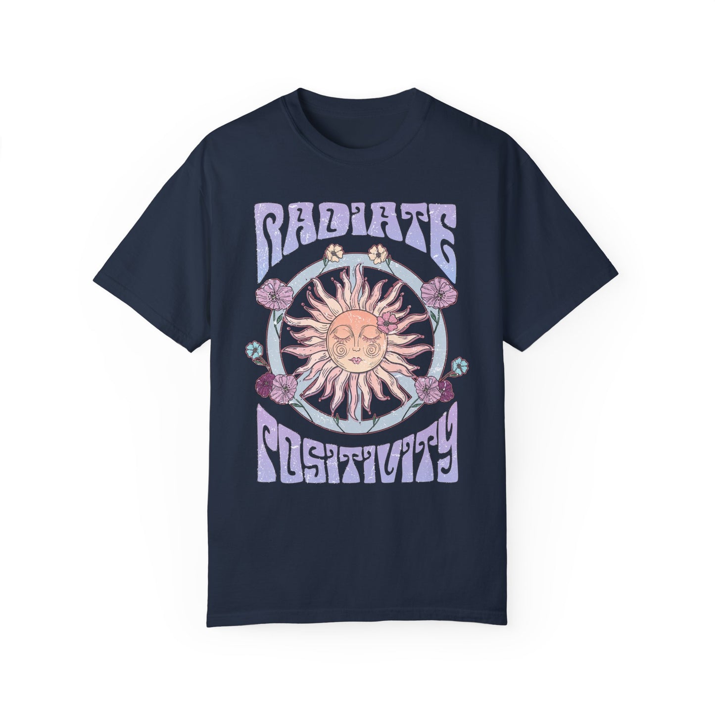 Radiate Positivity T-shirt, Spiritual Wellness, Uplifting, motivational, Retro, Unisex Tee, Positive Vibes Shirt, Inspirational Graphic Top,