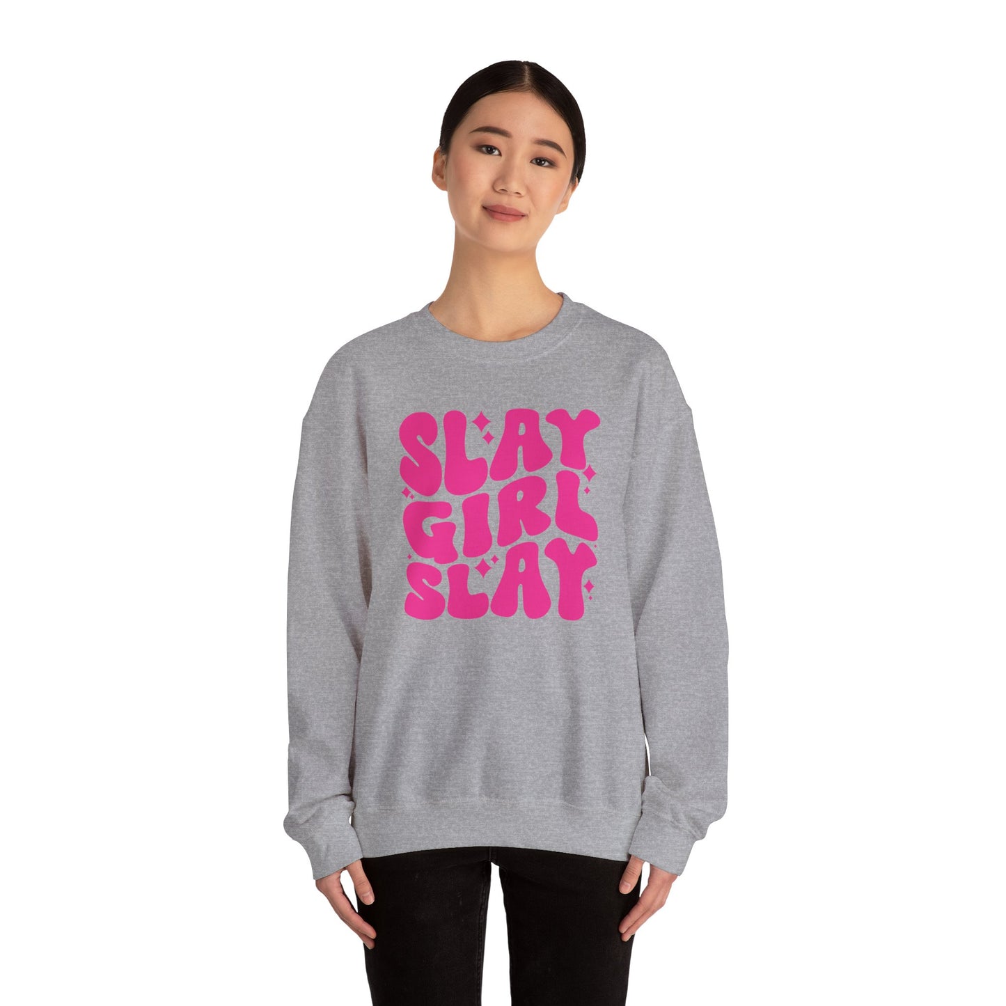 Slay Girl Slay Sweatshirt, Motivational Crewneck, Girl Empowerment Sporty Girl Boss Gift, Unisex Jumper, Fashion Statement