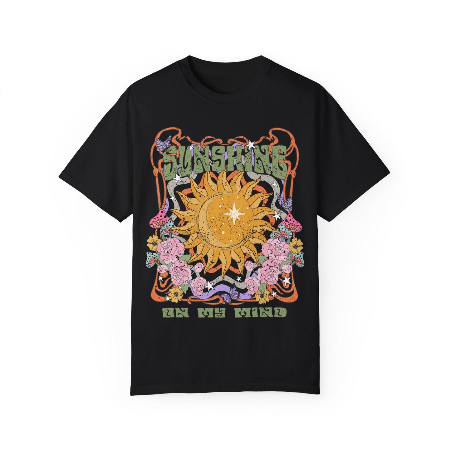 Sunshine On My Mind T-Shirt, Summer Vacation Shirt, Spiritual Wellness Tee, Positive Vibes, Retro, Unisex Tee