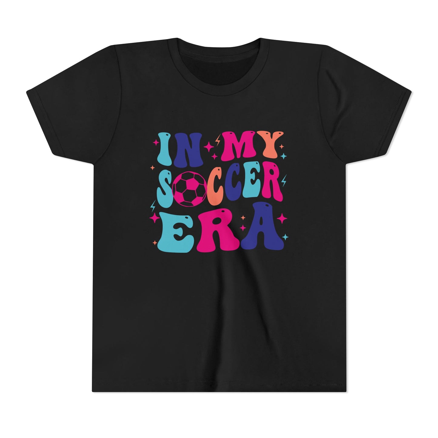 In My Soccer Era Youth Tee, Soccer Player Gift, Soccer Ball T-Shirt, Colorful Youth Shirt, Sports Fan Tee