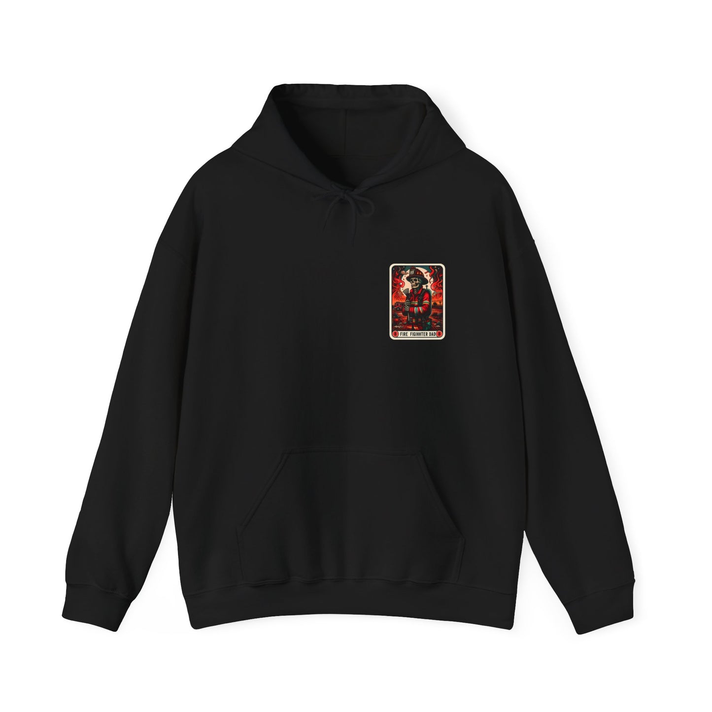 The Firefighter Dad Tarot Card Unisex Heavy Blend™ Hooded Sweatshirt