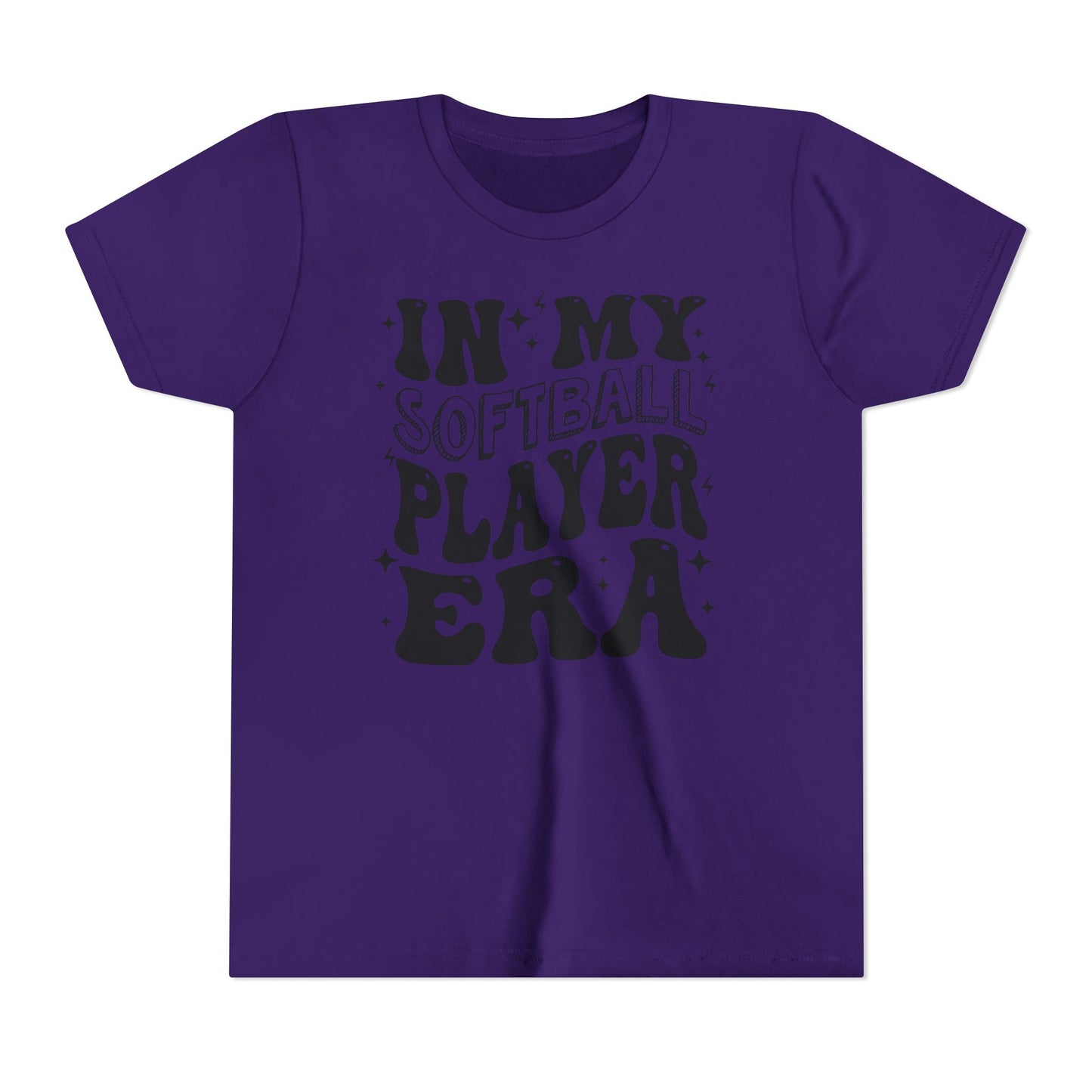 In My Softball Player Era Youth Tee, Softball Player Gift, Softball T-Shirt, Colorful Youth Shirt, Sports Fan Tee