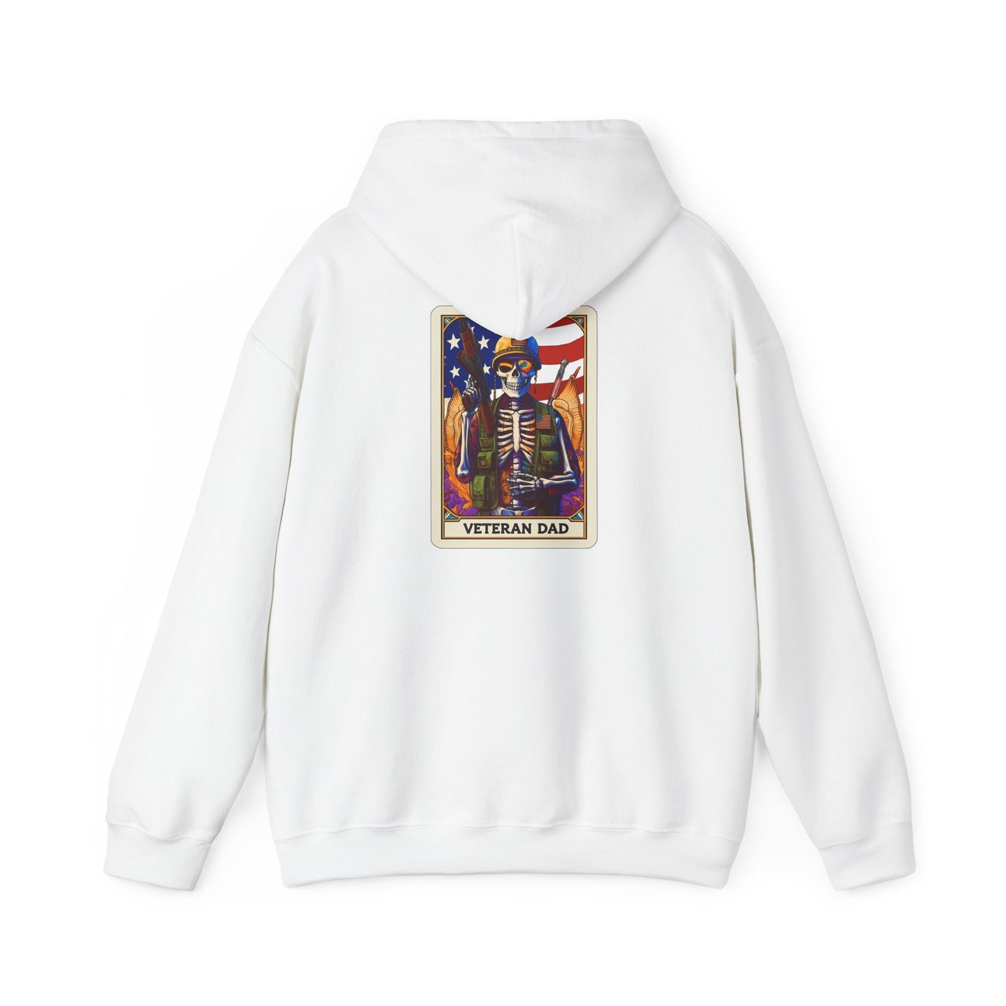 The Vetran Dad Tarot Card Unisex Heavy Blend™ Hooded Sweatshirt