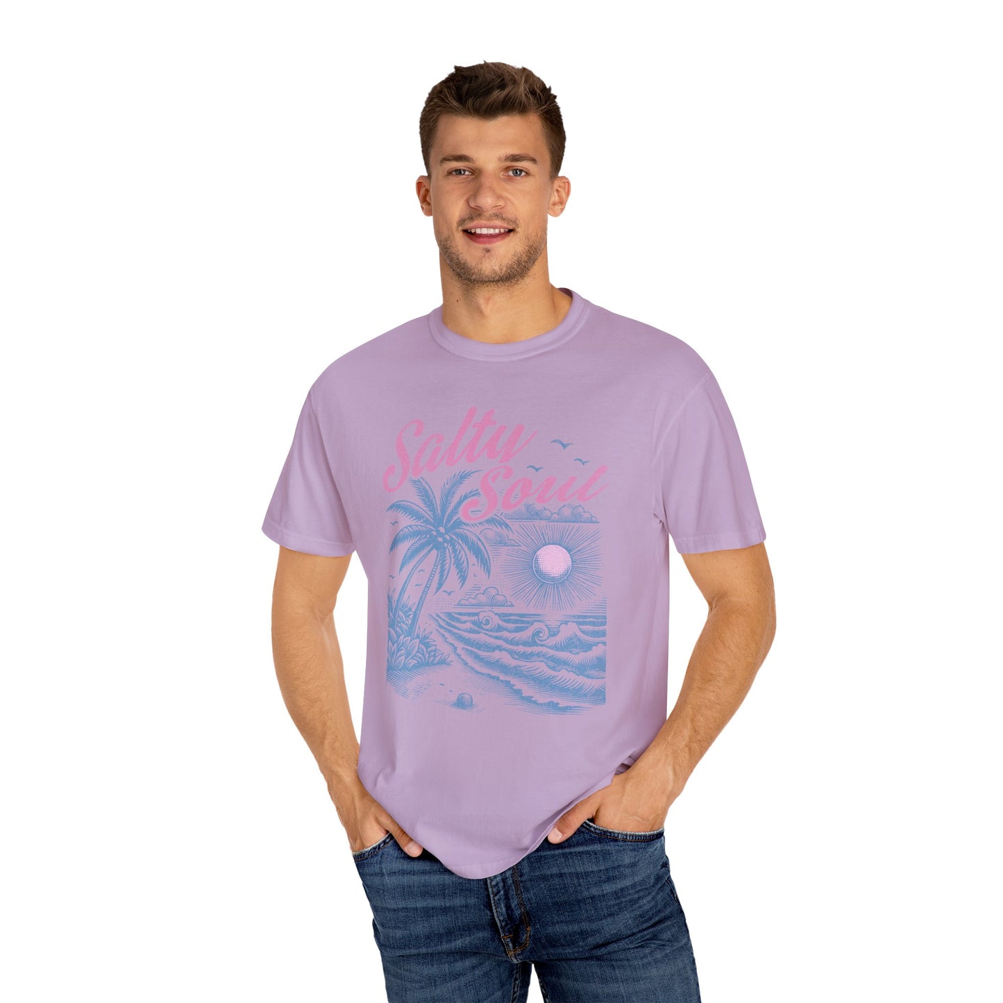 Salty Soul T-Shirt - Beach Summer Vacation Retro Trendy Unisex Tee, Spring Break Graphic Shirt, Coastal Vibes Clothing, Ocean Lover Gift