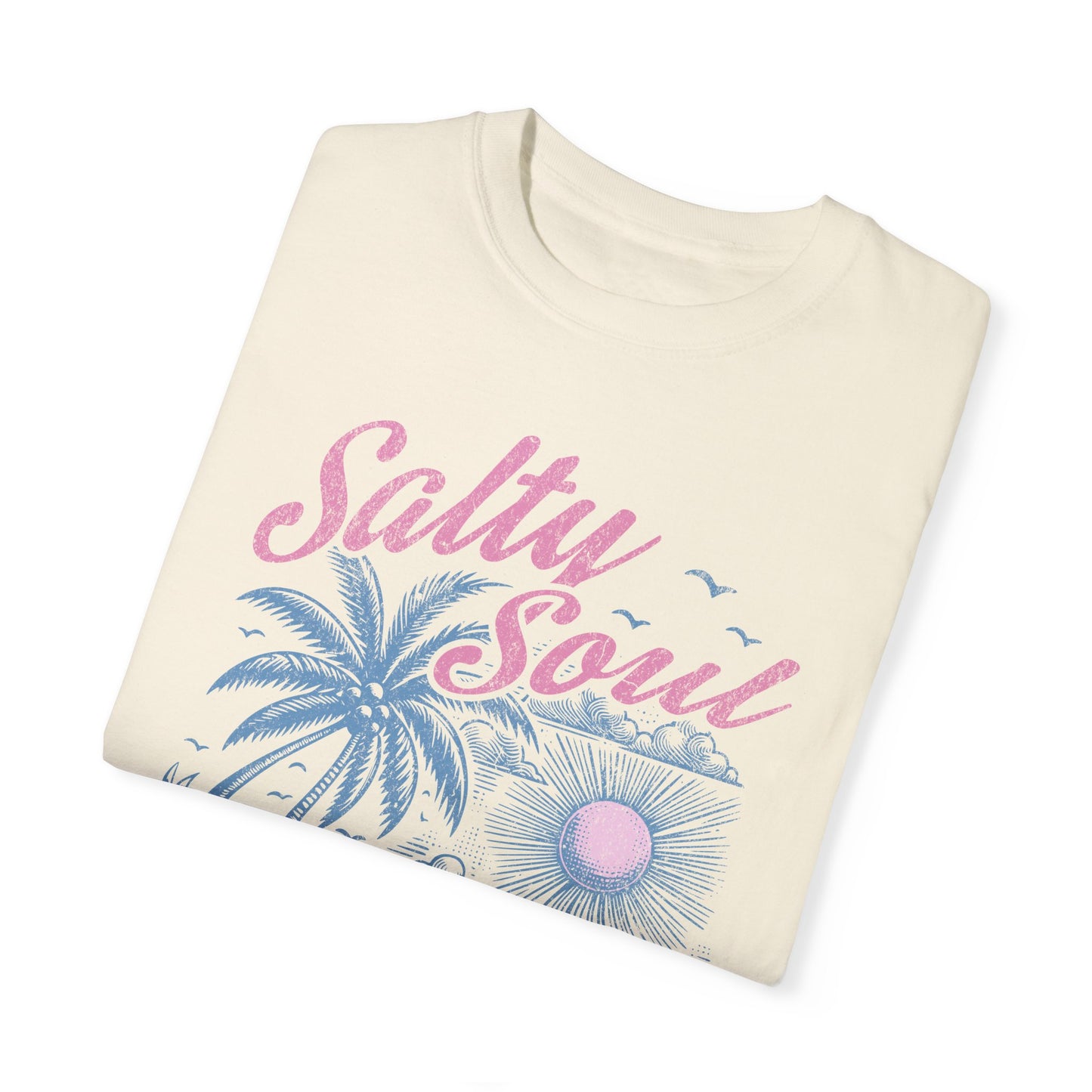 Salty Soul T-Shirt - Beach Summer Vacation Retro Trendy Unisex Tee, Spring Break Graphic Shirt, Coastal Vibes Clothing, Ocean Lover Gift