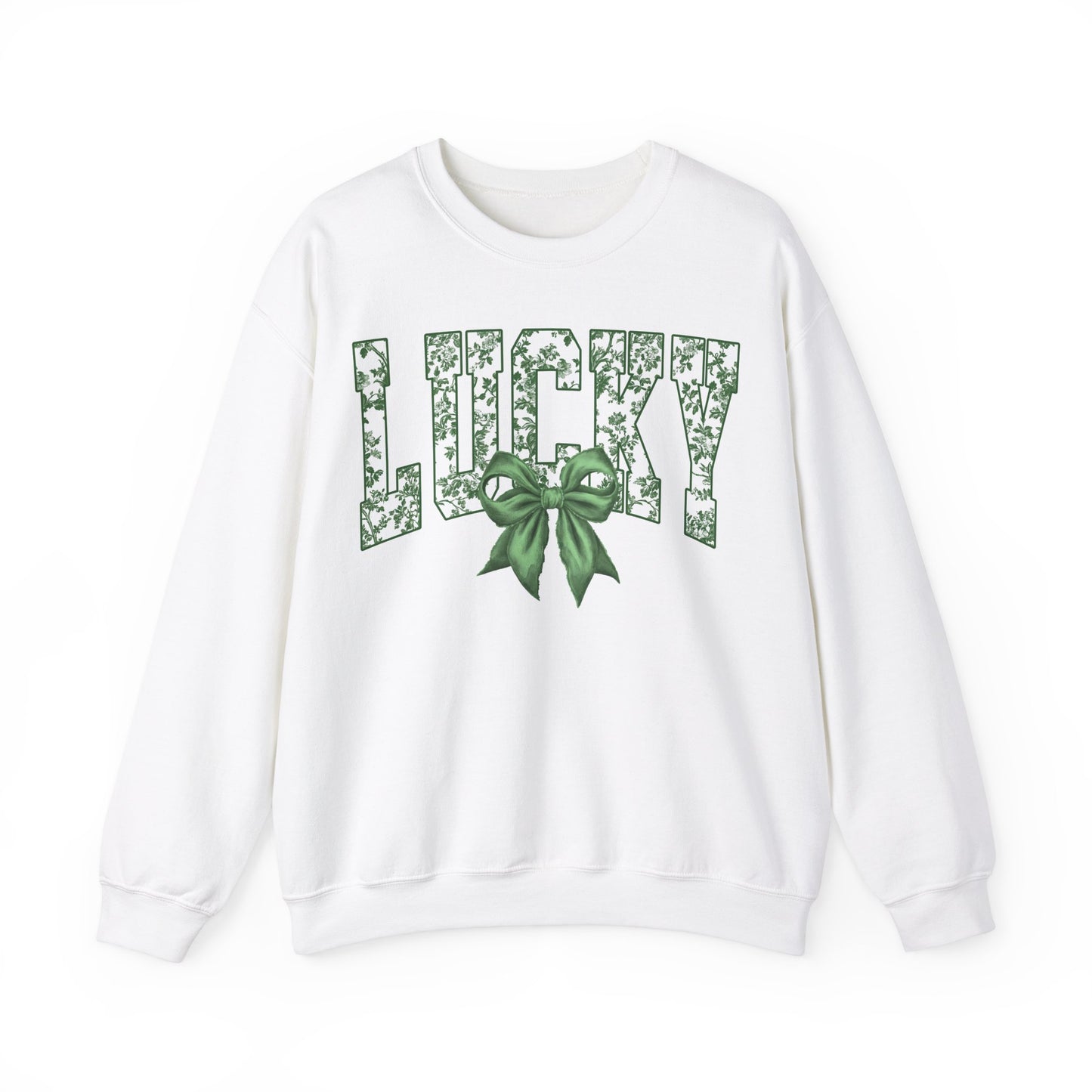 Retro Toile Lucky St Patrick's Day Sweatshirt, St Patricks day Coquette Pullover, Shamrock Crewneck, St Patrick's Day Apparel, Vintage St