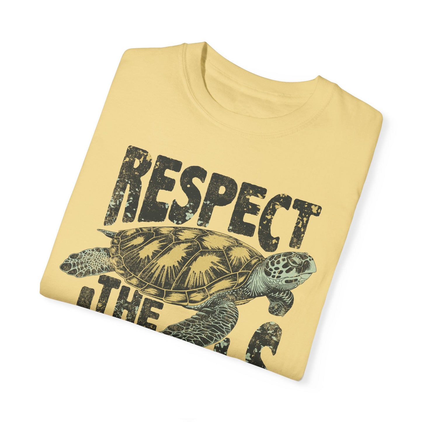 Respect The Locals TShirt, Island Life, Summer Tee, Sea Turtle Lover, Ocean, Wildlife - Unisex Garment-Dyed T-shirt, Island Tee, Beach