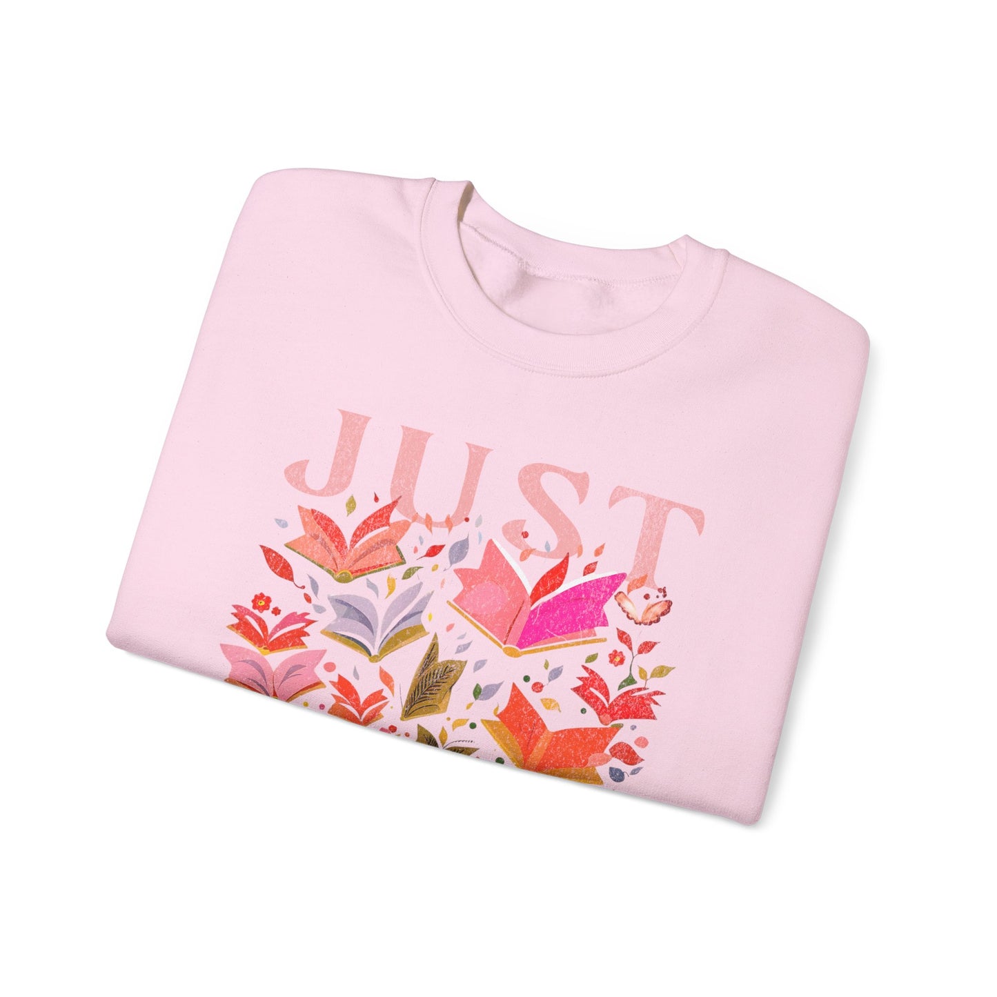 Just One More Chapter Sweatshirt - Book Lover Gift with Florals, Spring Reading, Book Club, Unisex Pullover Jumper, Literature Apparel