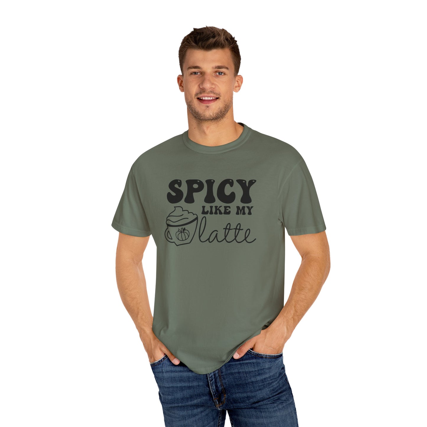 Spicy Like My Latte Shirt, Trendy Fall Women's Tshirt, Funny Graphic Tee, Autumn, Cozy , Comfy Coffee Shirt, Cute Fall Crewneck T-shirt, PSL