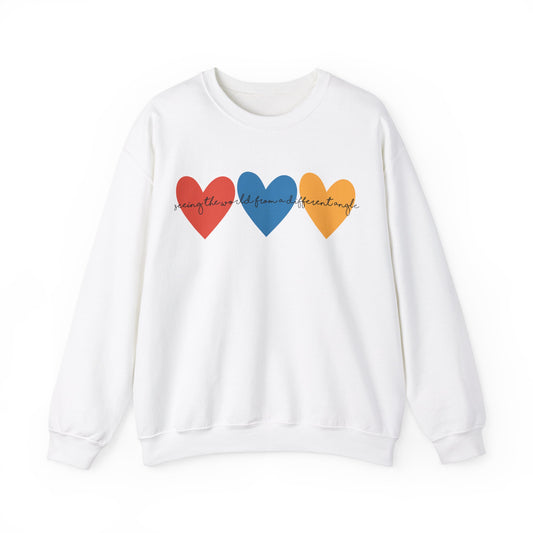 Autism Awareness Retro Heart Sweatshirt, Crewneck, Autism Mama, Advocate, Special Education, Neurodiversity