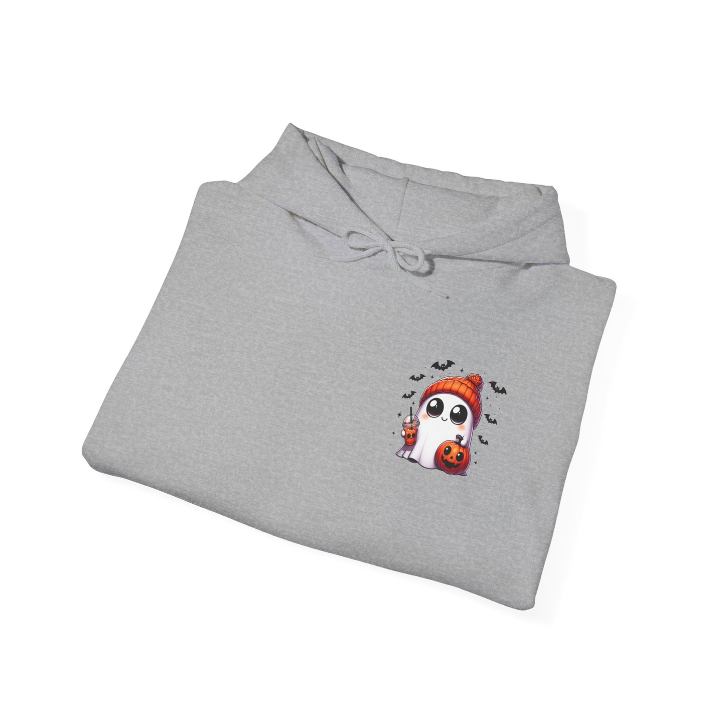 Cute Ghost Pullover Hoodie, Halloween Hooded Sweatshirt, Cute Halloween Sweatshirt, Unisex Heavy Blend™ Hooded Sweatshirt