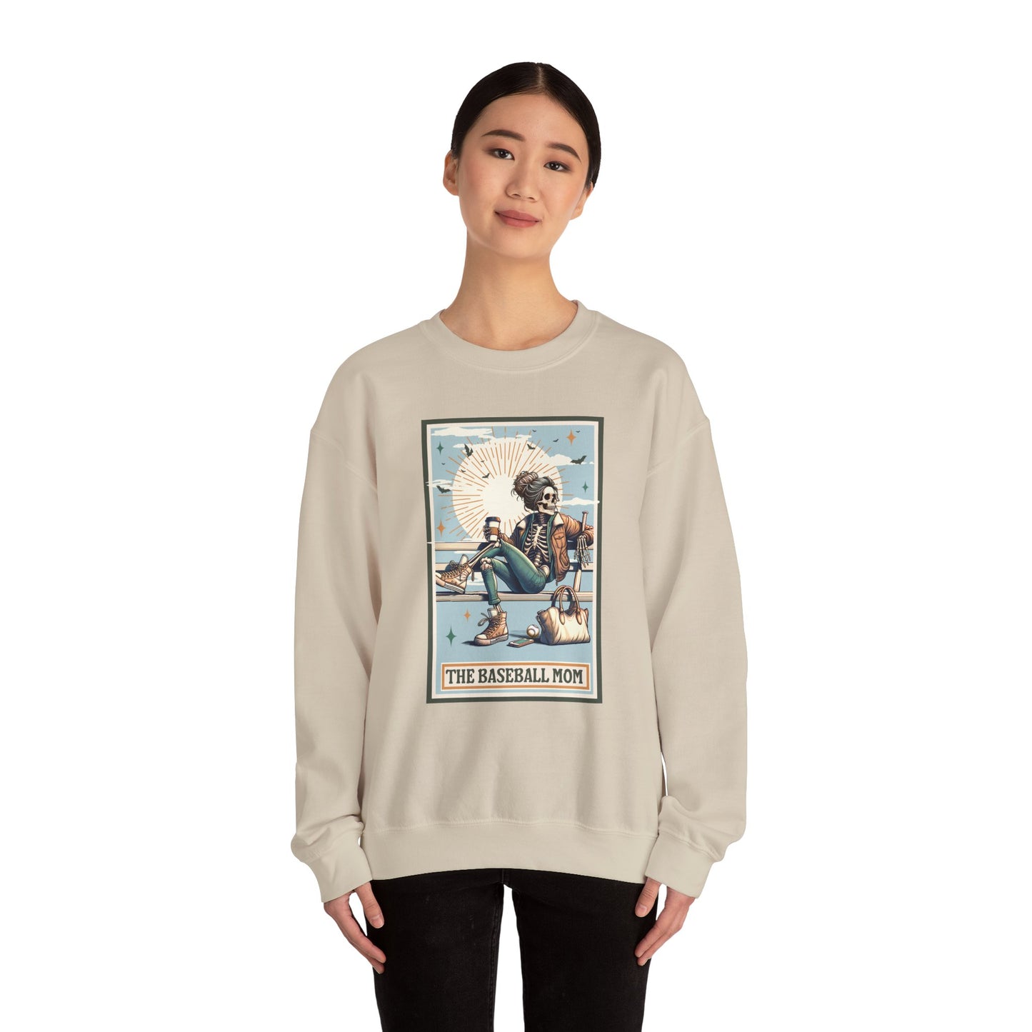 The Baseball Mom, Unisex Heavy Blend™ Crewneck Sweatshirt