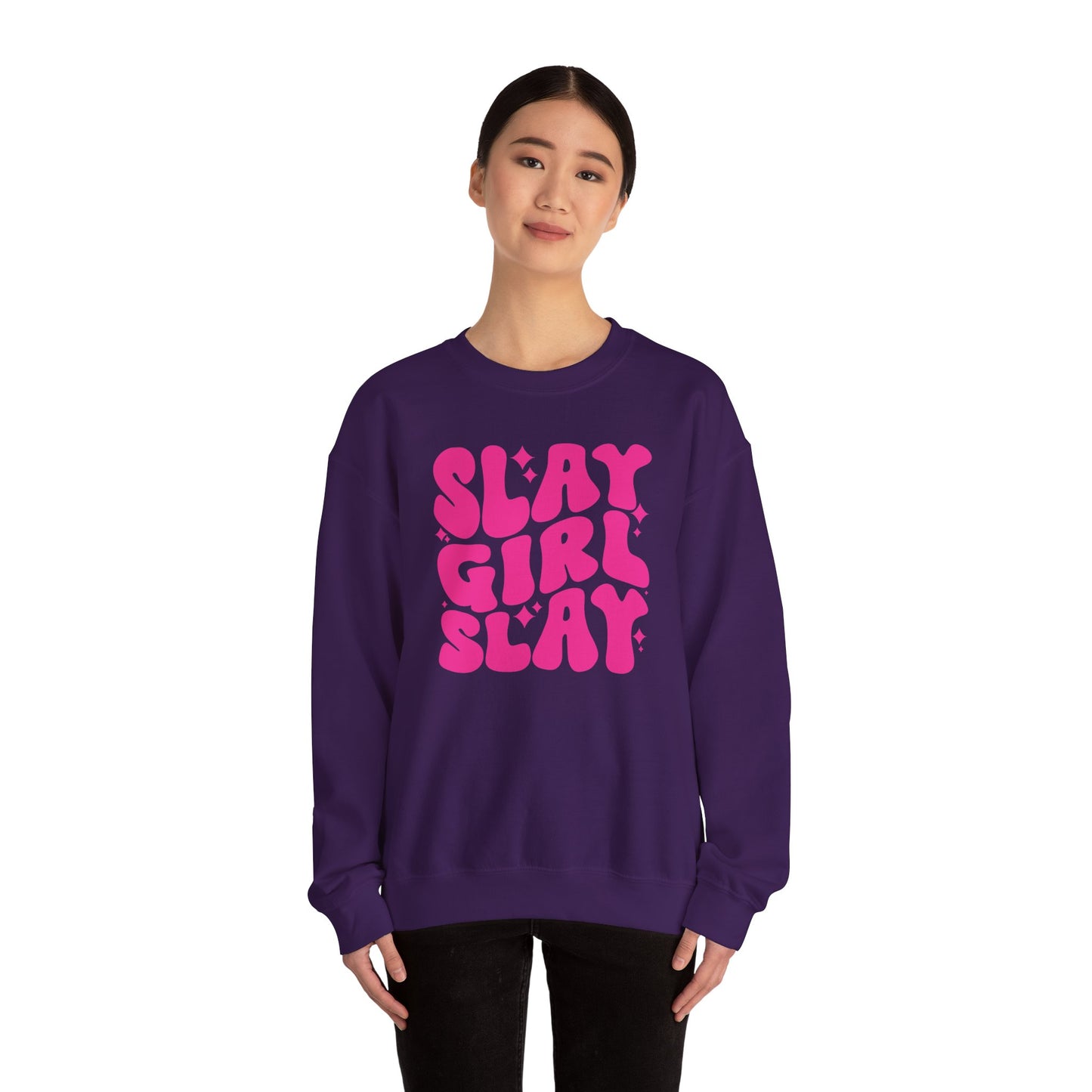 Slay Girl Slay Sweatshirt, Motivational Crewneck, Girl Empowerment Sporty Girl Boss Gift, Unisex Jumper, Fashion Statement