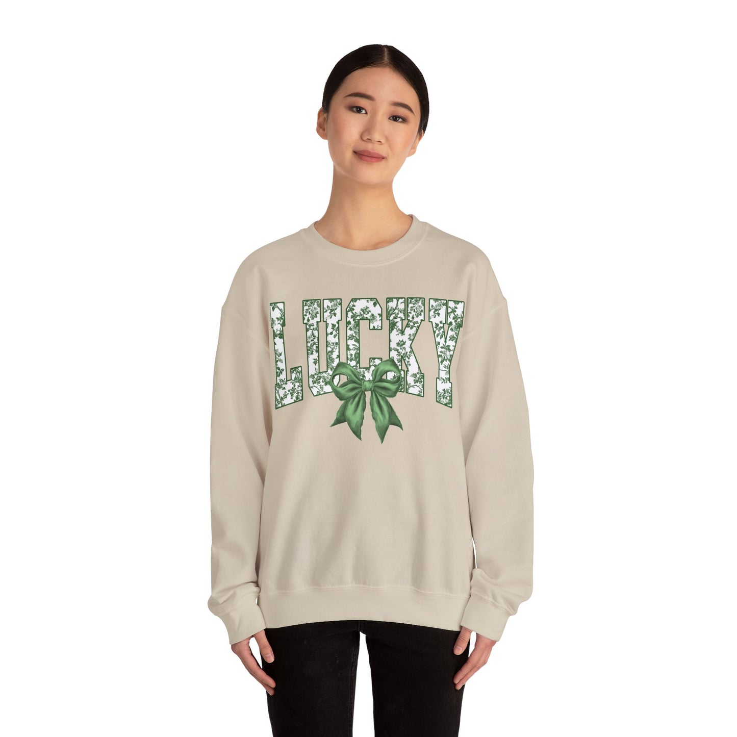 Retro Toile Lucky St Patrick's Day Sweatshirt, St Patricks day Coquette Pullover, Shamrock Crewneck, St Patrick's Day Apparel, Vintage St