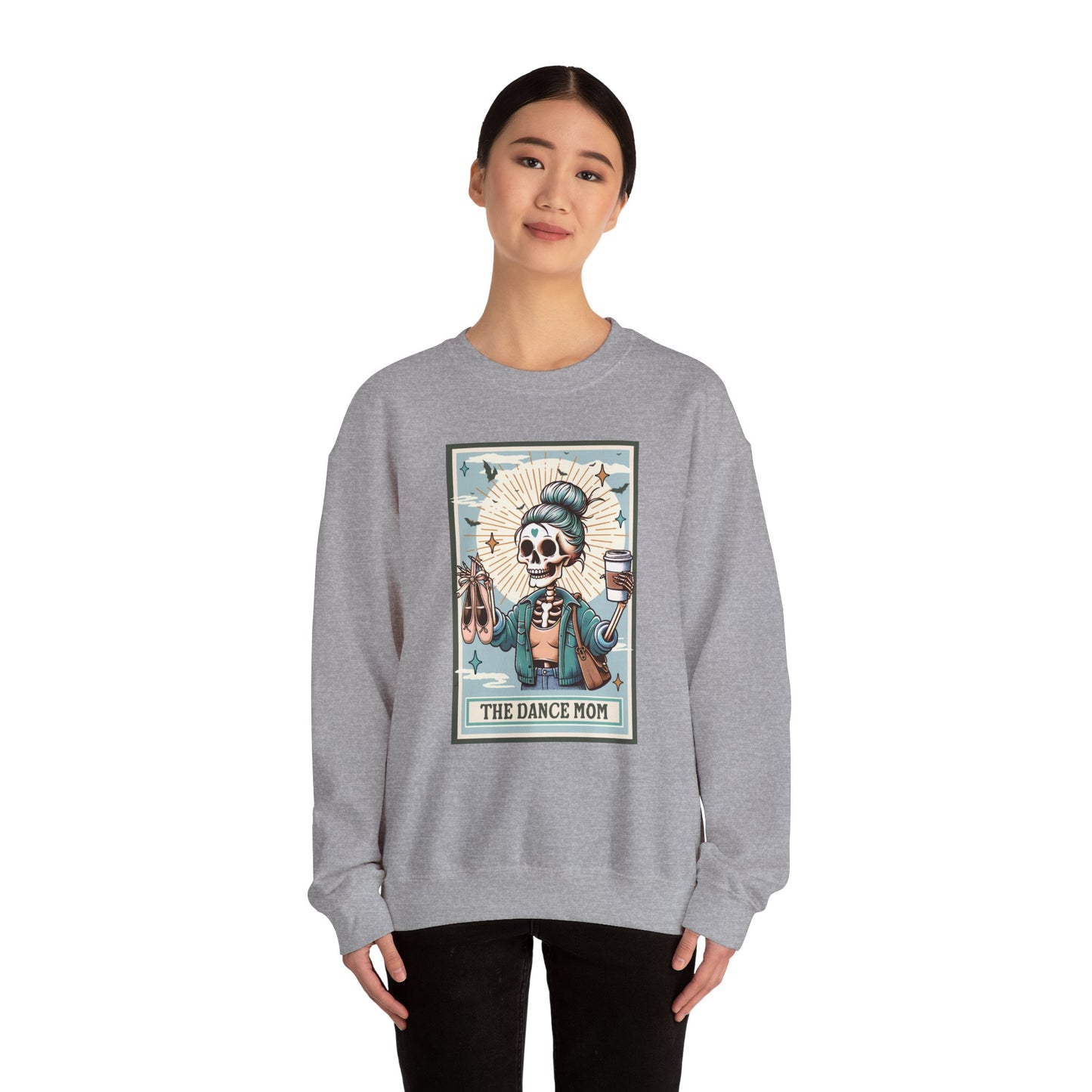 Dance Mom Tarot Card Sweatshirt, Unisex Crewneck Jumper, Dance Competition Gift, Dance Mom Apparel, Heavy Blend Pullover