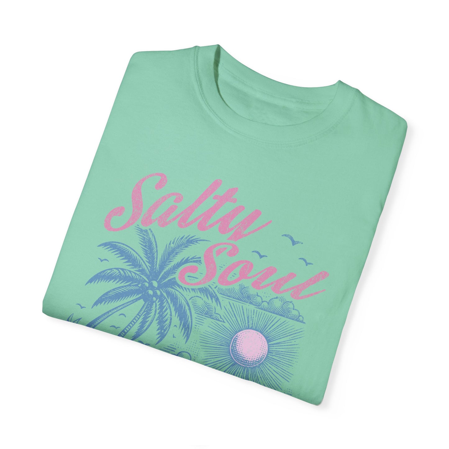 Salty Soul T-Shirt - Beach Summer Vacation Retro Trendy Unisex Tee, Spring Break Graphic Shirt, Coastal Vibes Clothing, Ocean Lover Gift