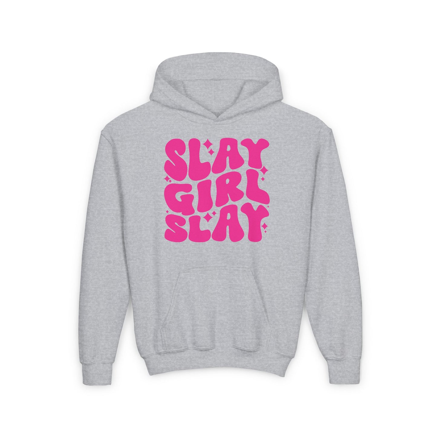 Slay Girl Slay Youth Hoodie, Girl Empowerment Sweatshirt, Gift for Her, Girl Power Pullover, Motivational Jumper, Sports Apparel