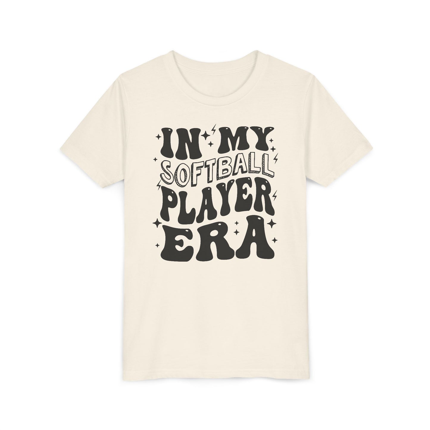 In My Softball Player Era Youth Tee, Softball Player Gift, Softball T-Shirt, Colorful Youth Shirt, Sports Fan Tee