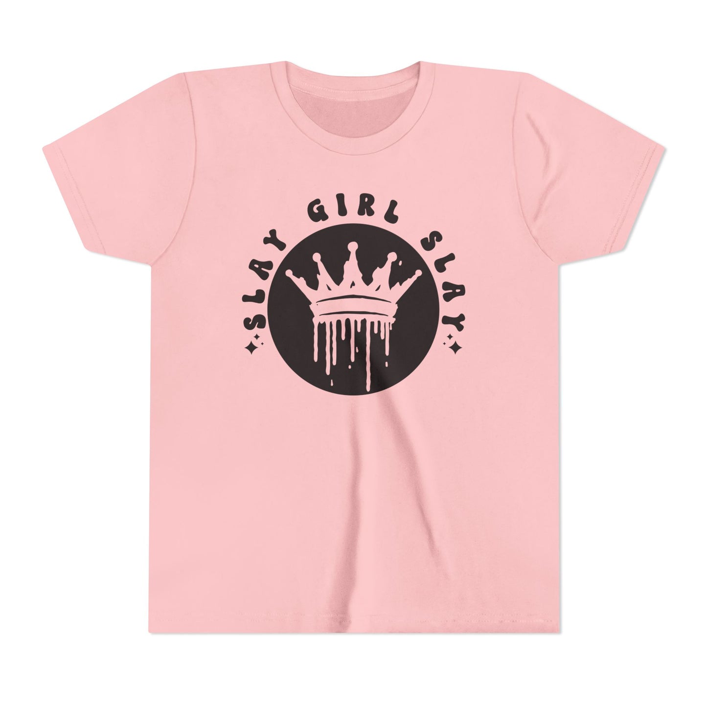 Slay Girl Slay Youth Tee, Empowerment Shirt, Kids Graphic T-Shirt, Girl Power Top, Slay Girl Slay Crown Design, Inspirational Clothing