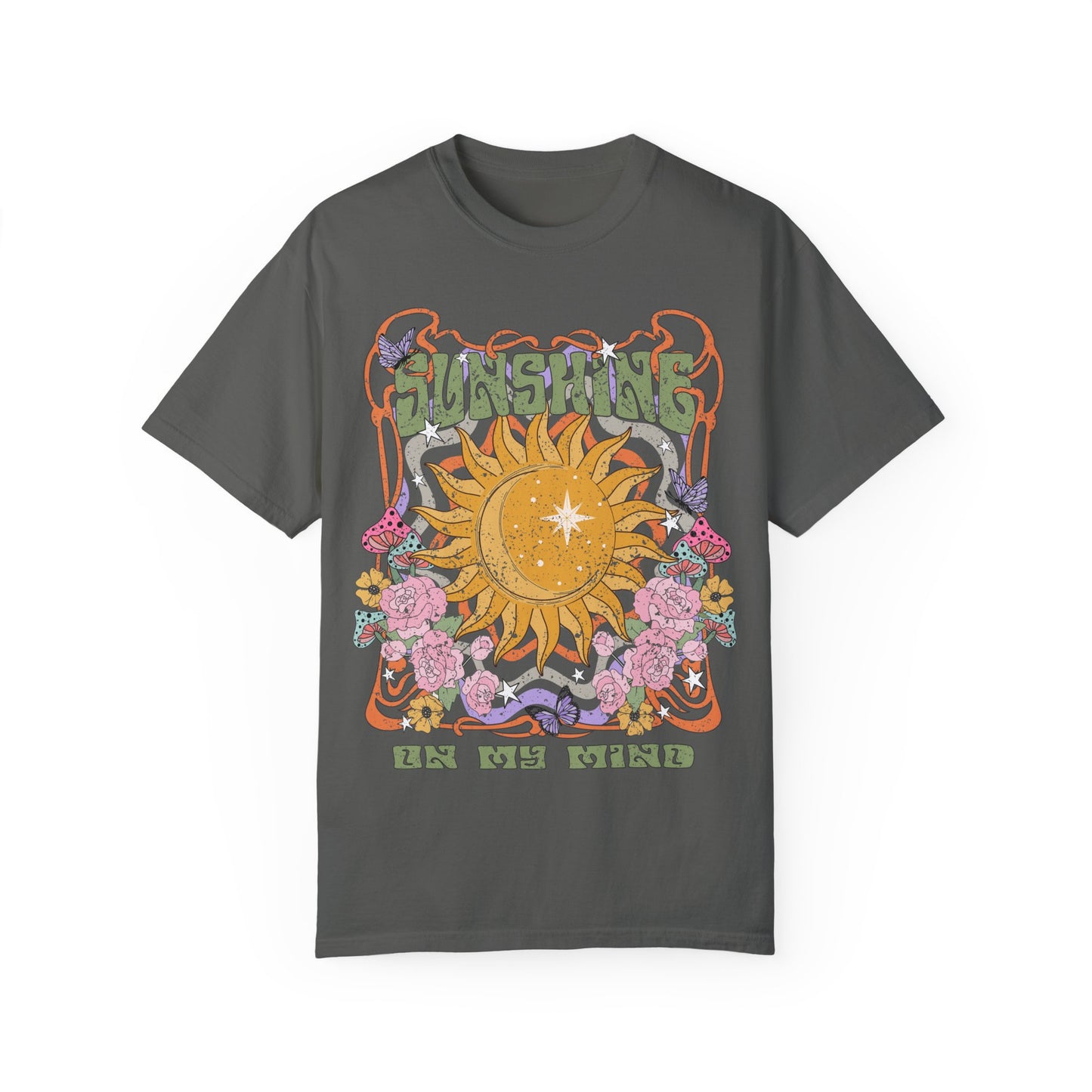 Sunshine On My Mind T-Shirt, Summer Vacation Shirt, Spiritual Wellness Tee, Positive Vibes, Retro, Unisex Tee