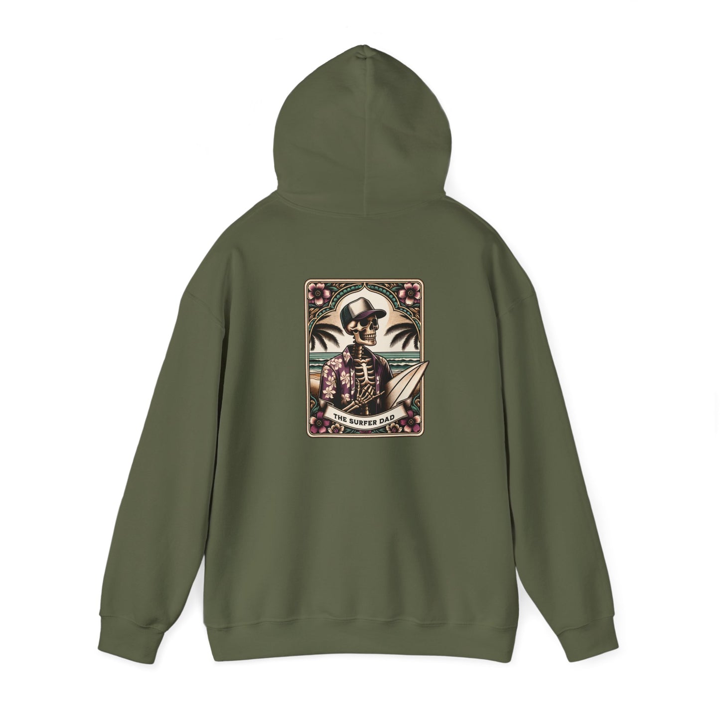 The Surfer Dad Tarot Card Unisex Heavy Blend™ Hooded Sweatshirt