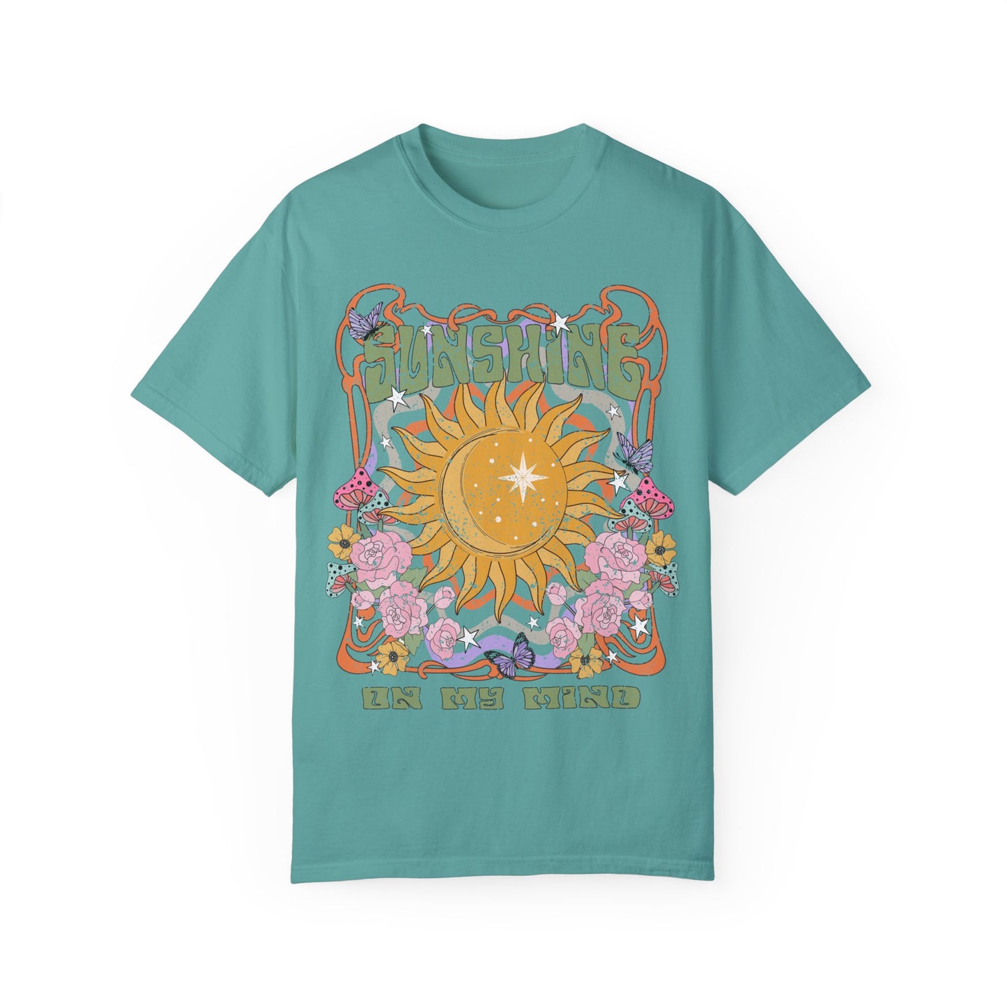 Sunshine On My Mind T-Shirt, Summer Vacation Shirt, Spiritual Wellness Tee, Positive Vibes, Retro, Unisex Tee