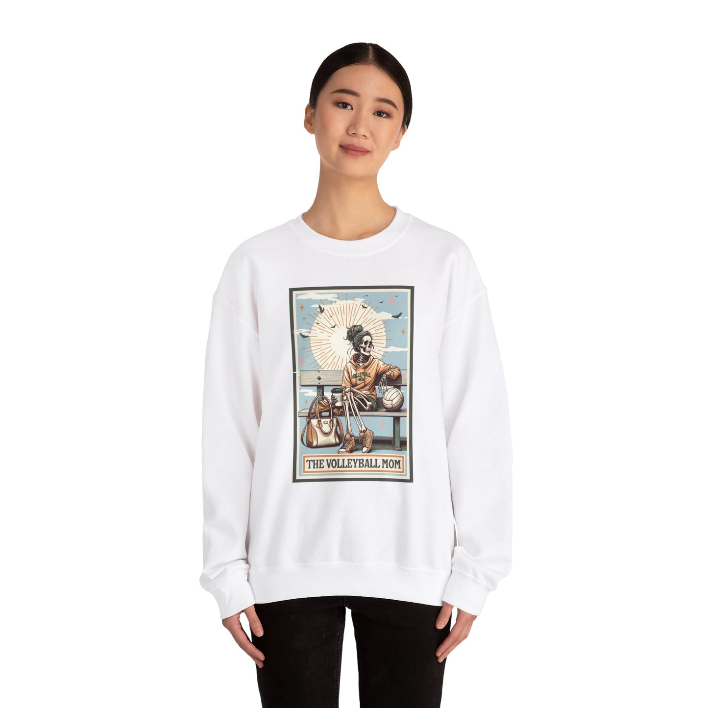 The Volleyball Mom, Unisex Heavy Blend™ Crewneck Sweatshirt