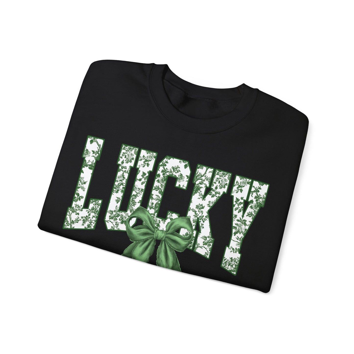 Retro Toile Lucky St Patrick's Day Sweatshirt, St Patricks day Coquette Pullover, Shamrock Crewneck, St Patrick's Day Apparel, Vintage St