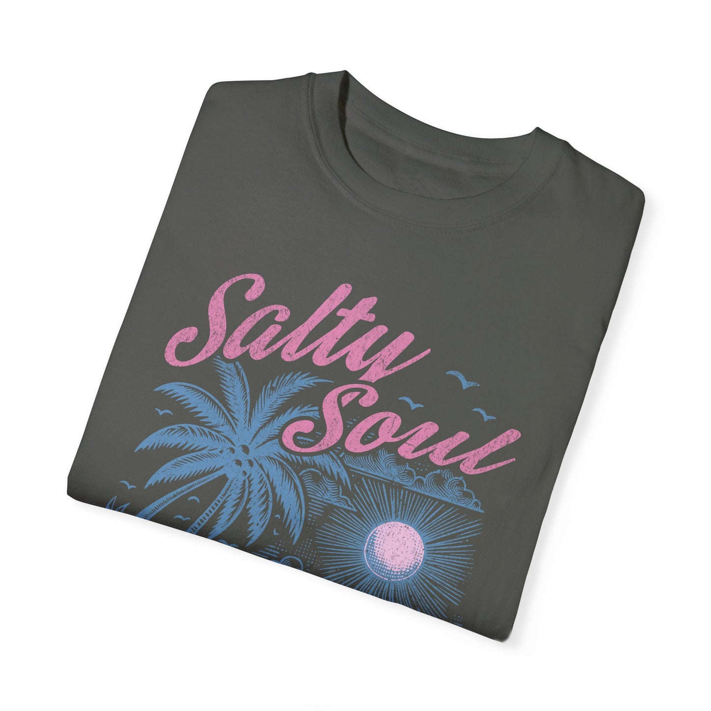 Salty Soul T-Shirt - Beach Summer Vacation Retro Trendy Unisex Tee, Spring Break Graphic Shirt, Coastal Vibes Clothing, Ocean Lover Gift