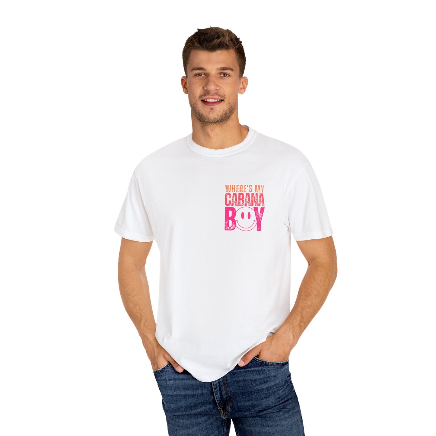 Wheres My Cabana Boy Unisex T-shirt, Funny Vacation Tee, Humorous Spring Break Shirt, Girls Trip Top, Beach Tee, Summer Vibes, Front & Back