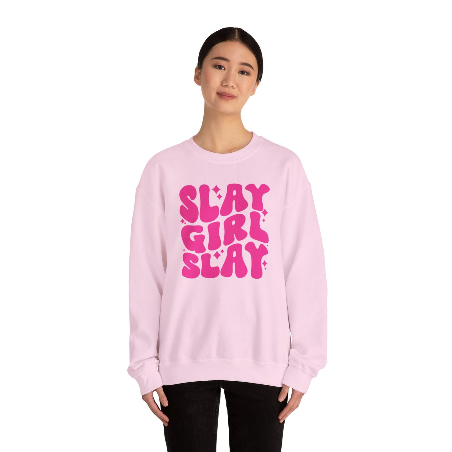 Slay Girl Slay Sweatshirt, Motivational Crewneck, Girl Empowerment Sporty Girl Boss Gift, Unisex Jumper, Fashion Statement