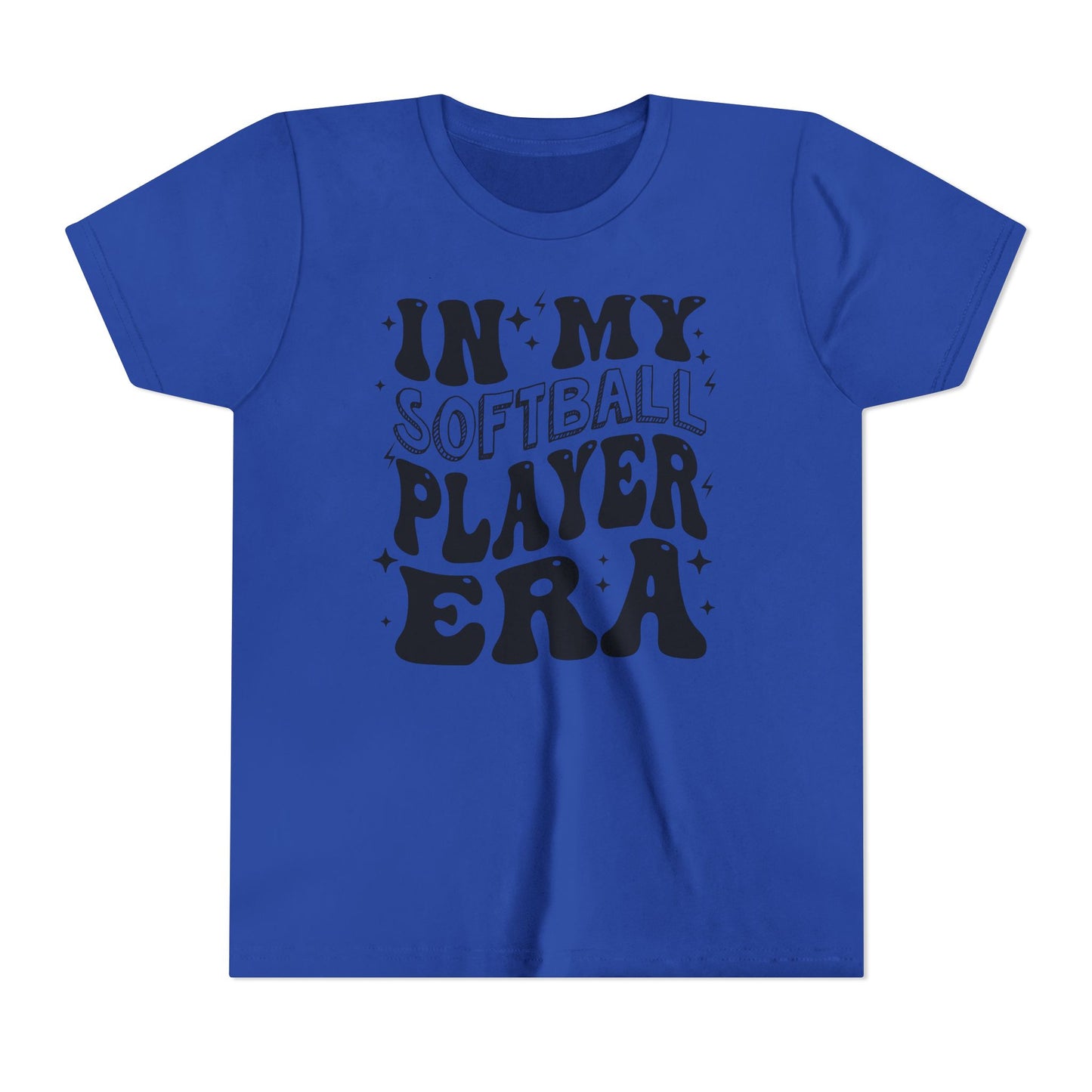 In My Softball Player Era Youth Tee, Softball Player Gift, Softball T-Shirt, Colorful Youth Shirt, Sports Fan Tee