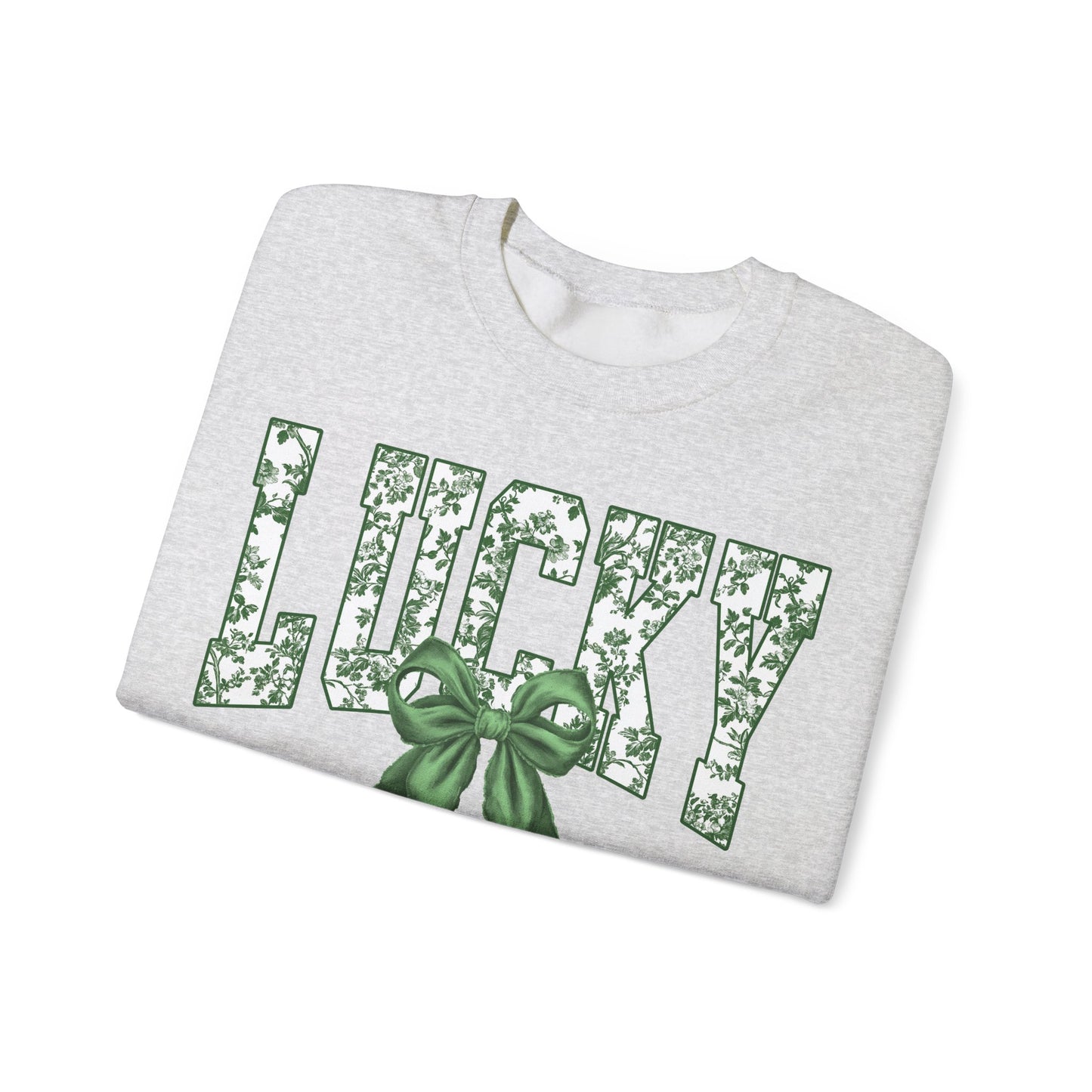 Retro Toile Lucky St Patrick's Day Sweatshirt, St Patricks day Coquette Pullover, Shamrock Crewneck, St Patrick's Day Apparel, Vintage St