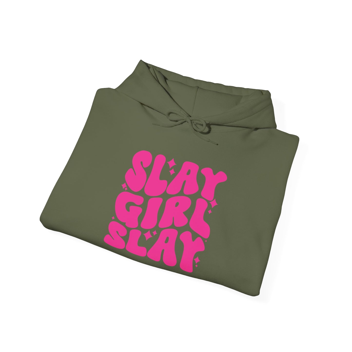 Slay Girl Slay Hoodie, Girl Empowerment Gift, Women's Activewear, Sports Hooded Sweatshirt, Feminist Apparel