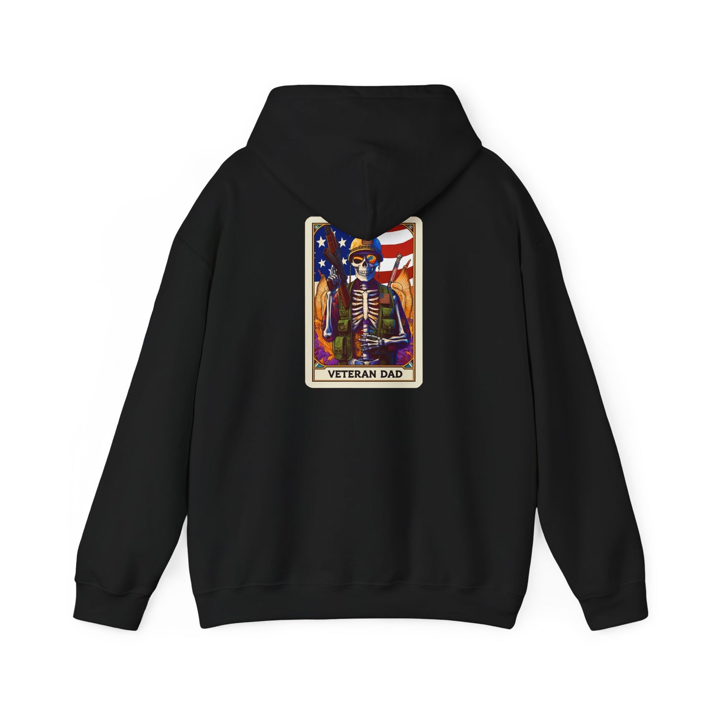 The Vetran Dad Tarot Card Unisex Heavy Blend™ Hooded Sweatshirt