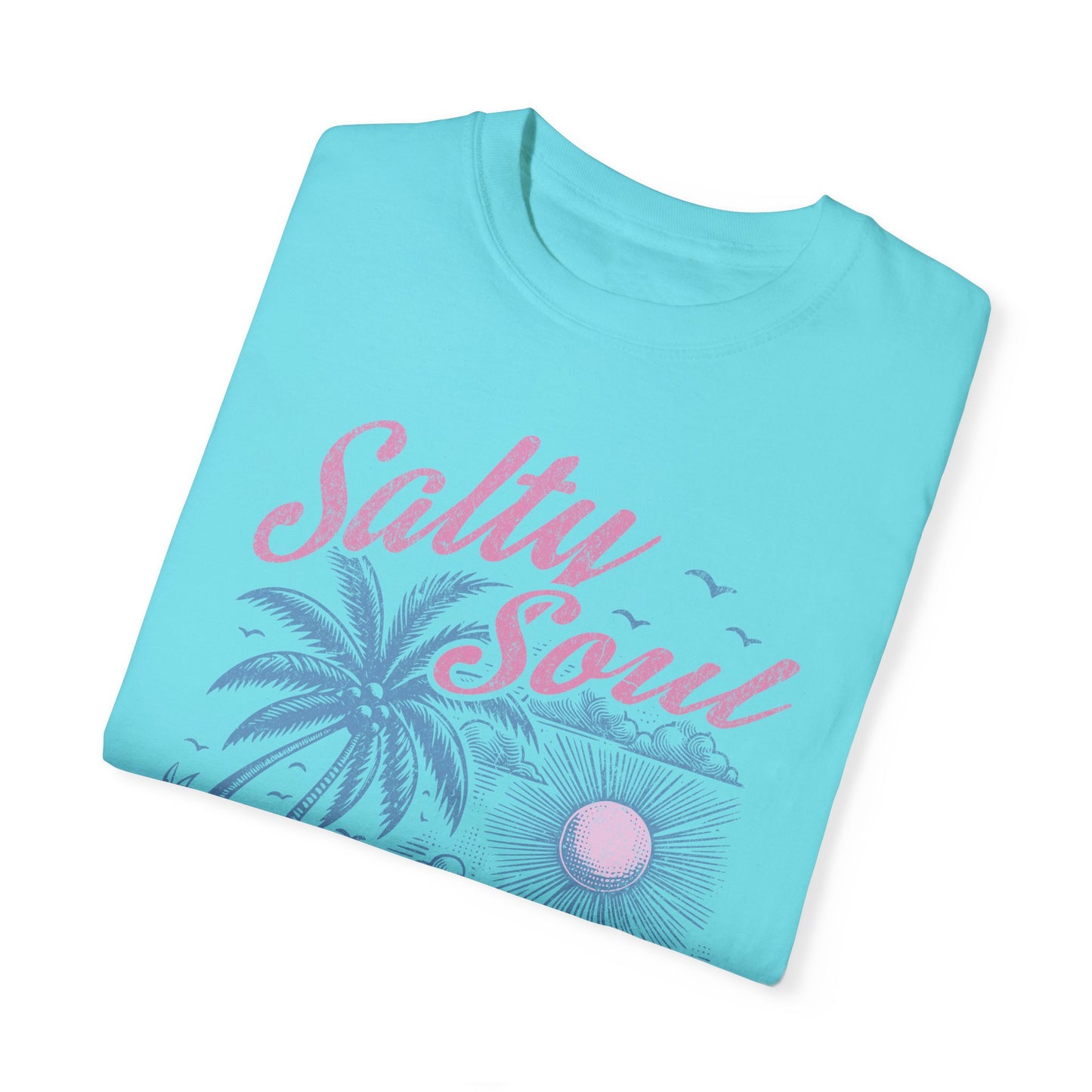 Salty Soul T-Shirt - Beach Summer Vacation Retro Trendy Unisex Tee, Spring Break Graphic Shirt, Coastal Vibes Clothing, Ocean Lover Gift