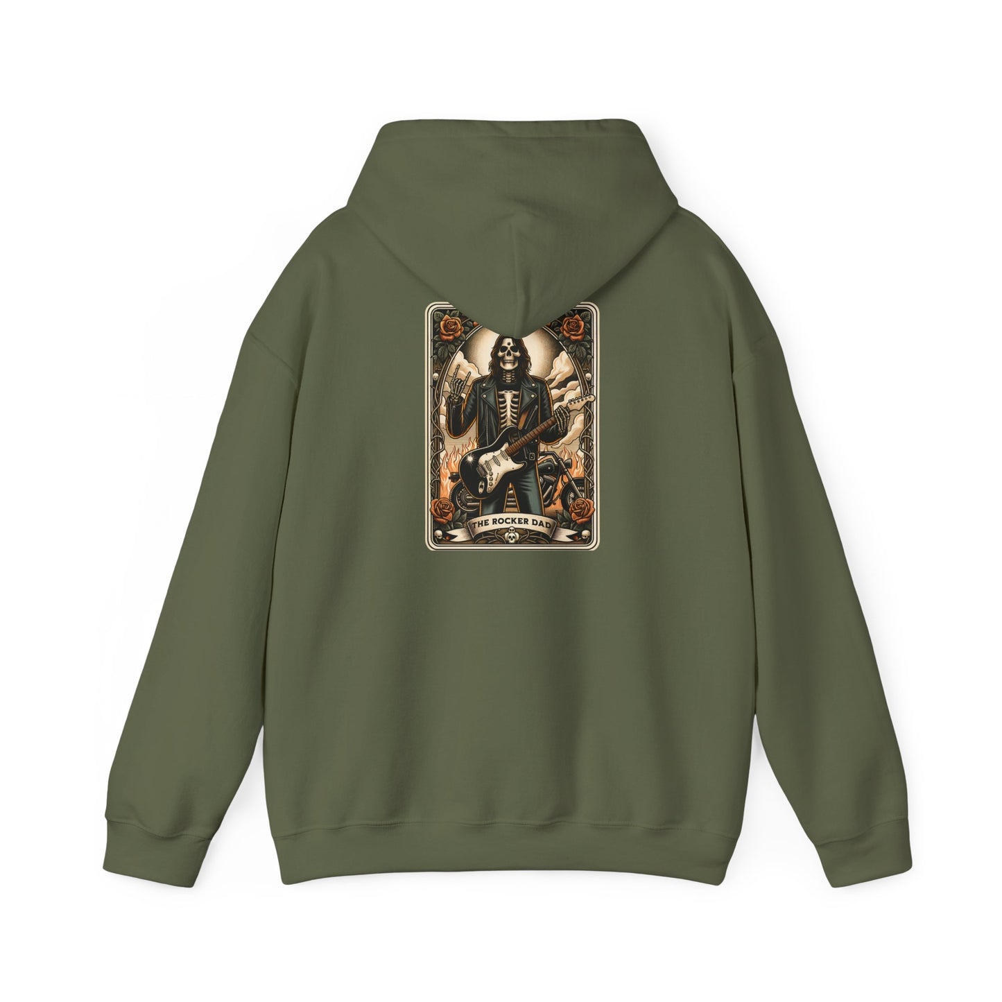 The Rocker Dad Tarot Card Unisex Heavy Blend™ Hooded Sweatshirt