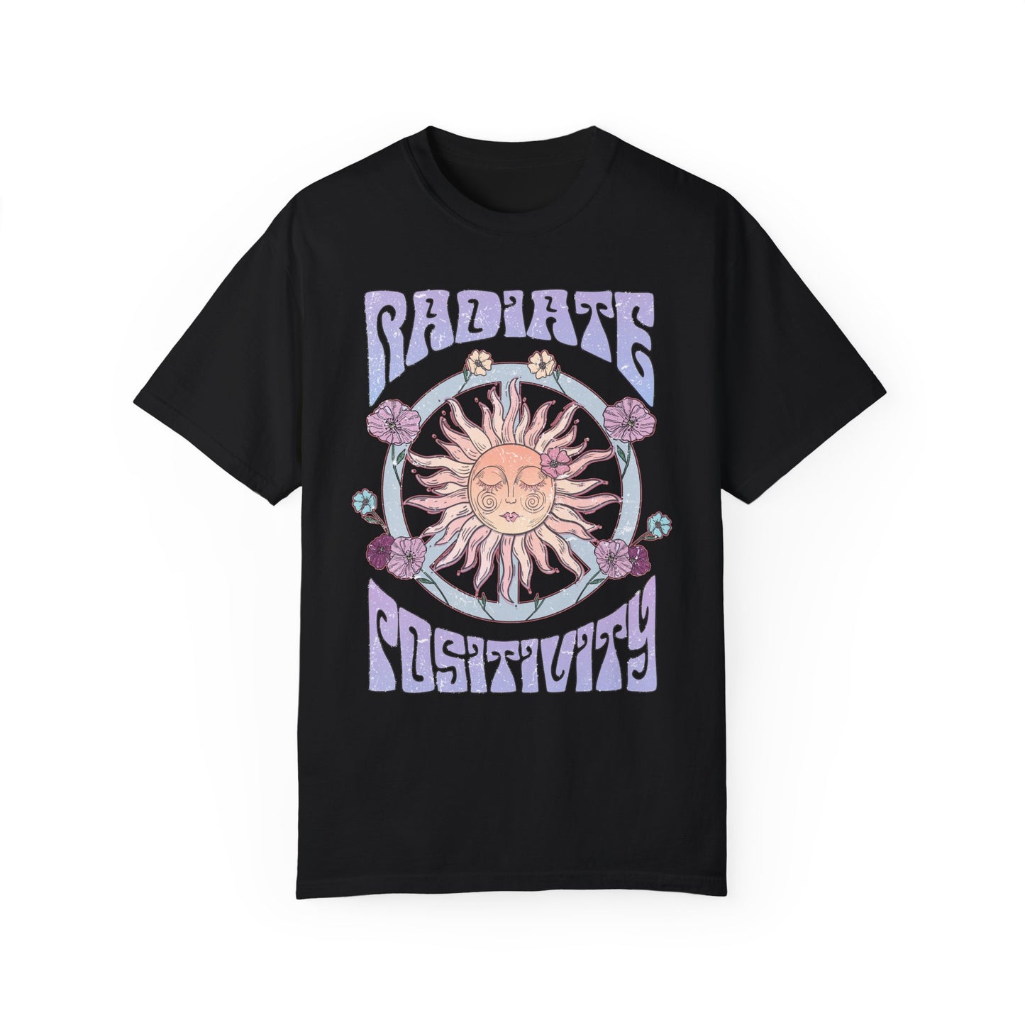 Radiate Positivity T-shirt, Spiritual Wellness, Uplifting, motivational, Retro, Unisex Tee, Positive Vibes Shirt, Inspirational Graphic Top,