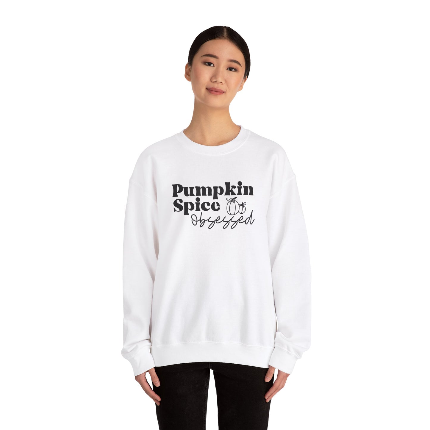 Pumpkin Spice Obsessed Sweatshirt, Pumpkin Spice Season Pullover, Women's Fall Sweater, Cozy Fall Tops, PSL, Coffee Lover Crewneck, Cute Tee