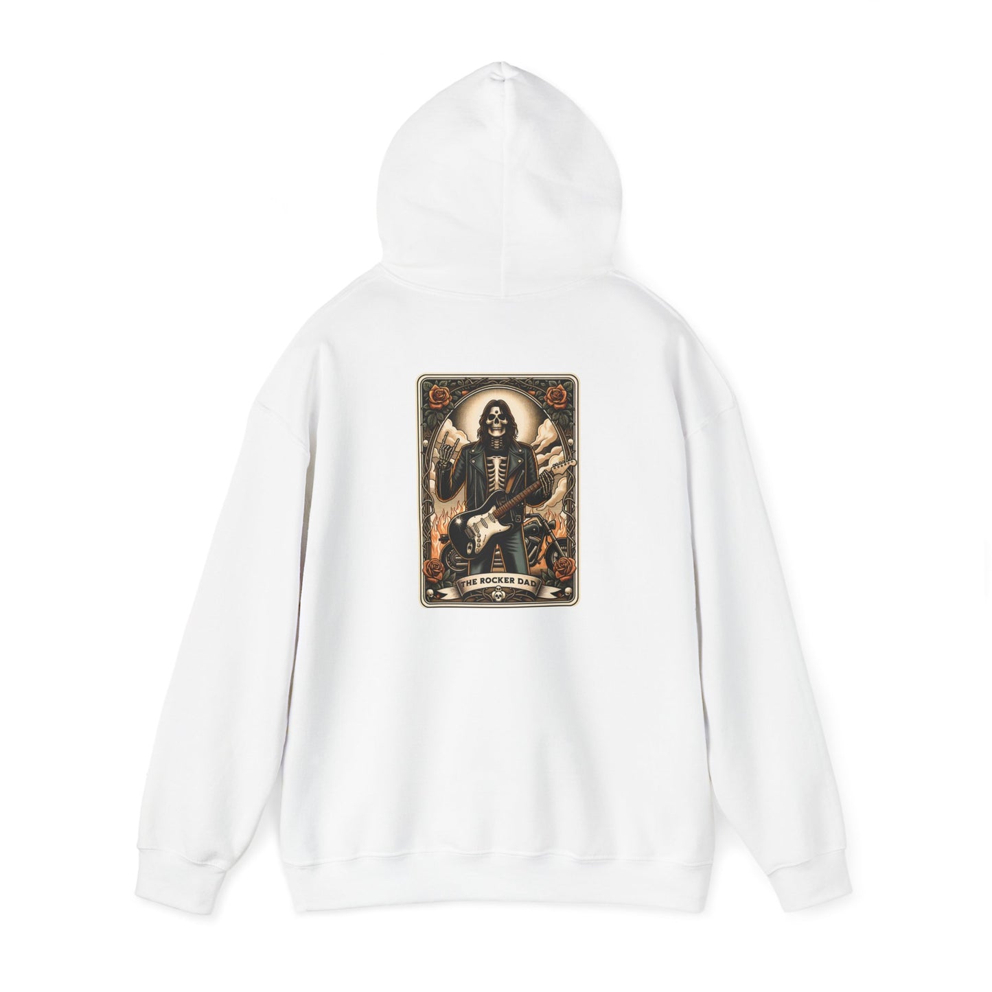 The Rocker Dad Tarot Card Unisex Heavy Blend™ Hooded Sweatshirt