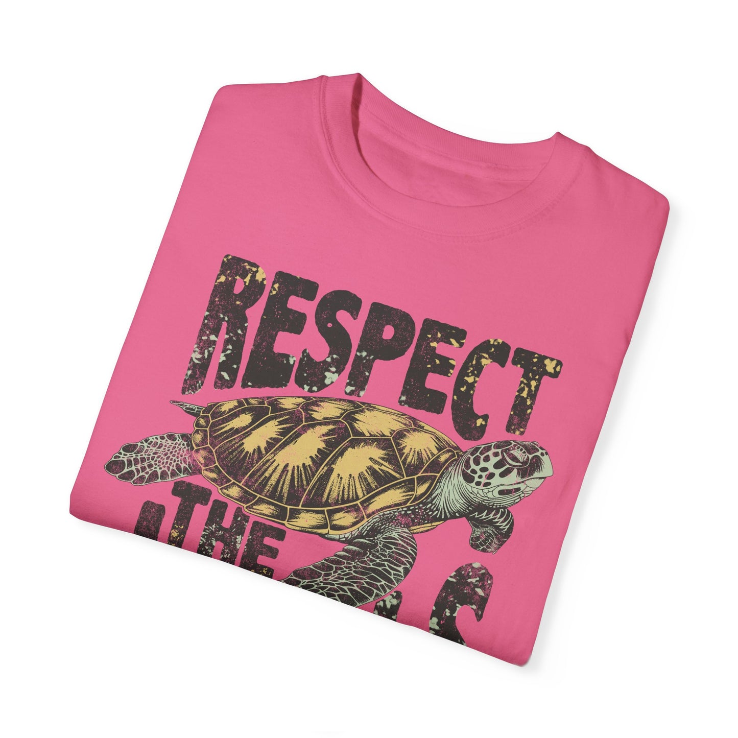 Respect The Locals TShirt, Island Life, Summer Tee, Sea Turtle Lover, Ocean, Wildlife - Unisex Garment-Dyed T-shirt, Island Tee, Beach