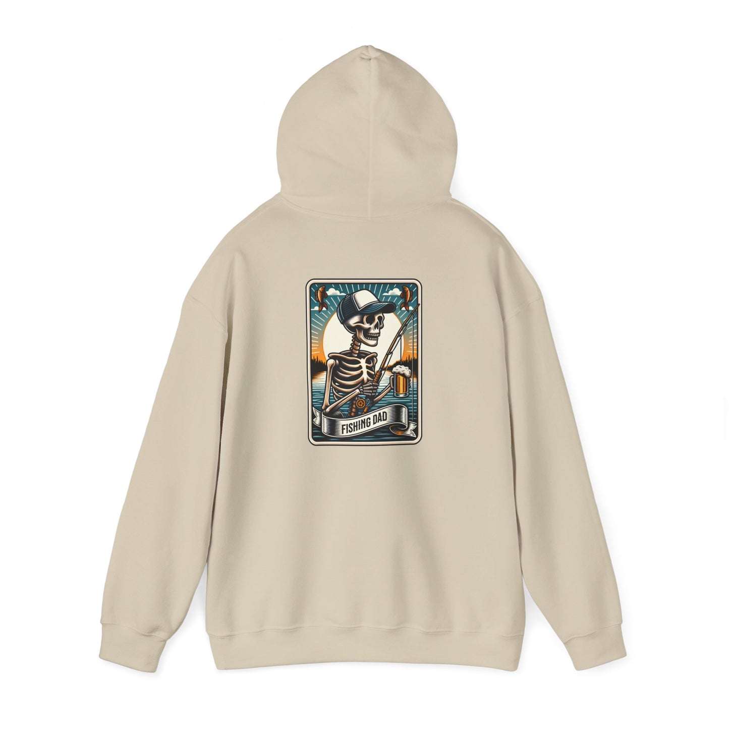 The Fishing Dad Tarot Card Unisex Heavy Blend™ Hooded Sweatshirt