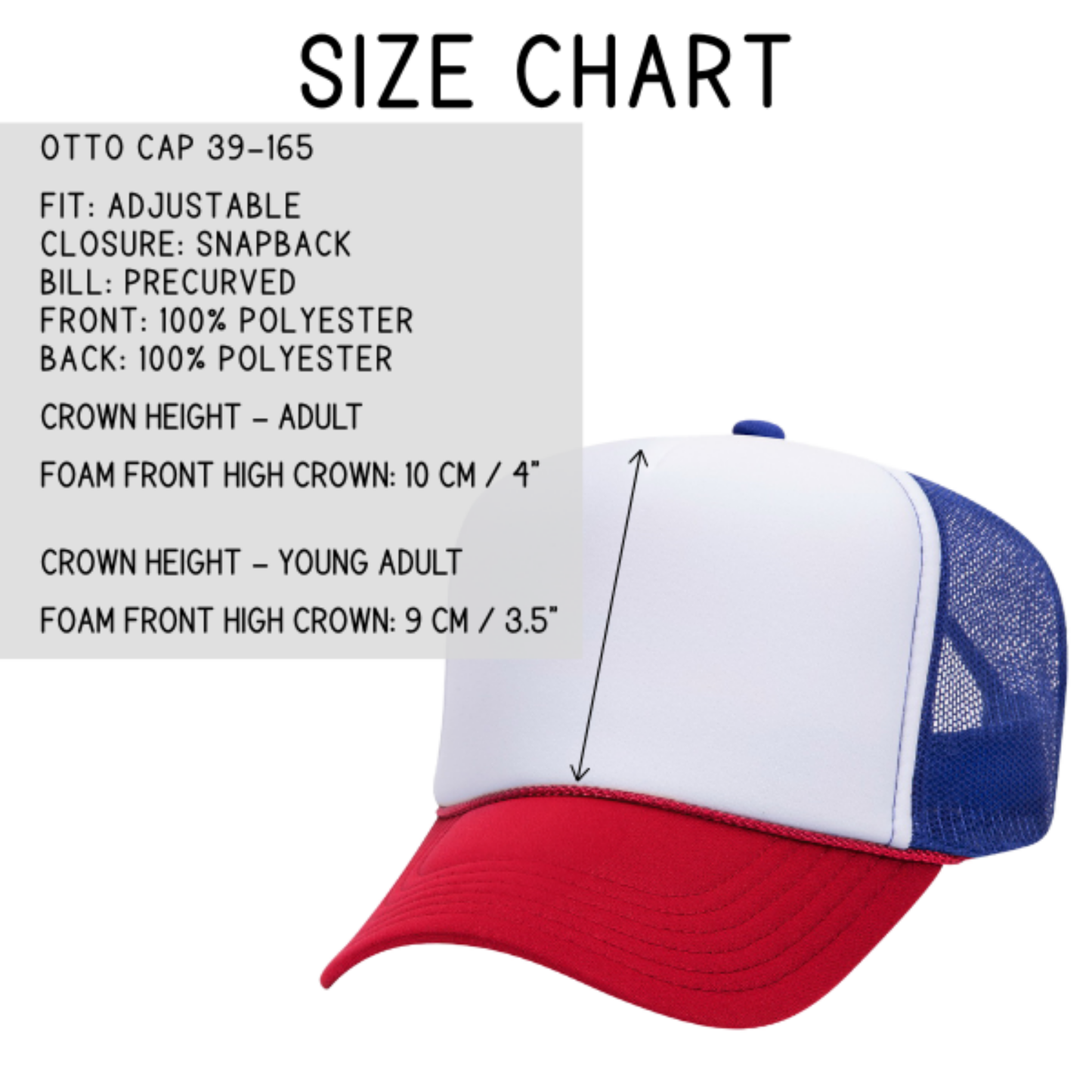 American Girl Trucker Hat 💖 Patriotic Peace Sign Snapback