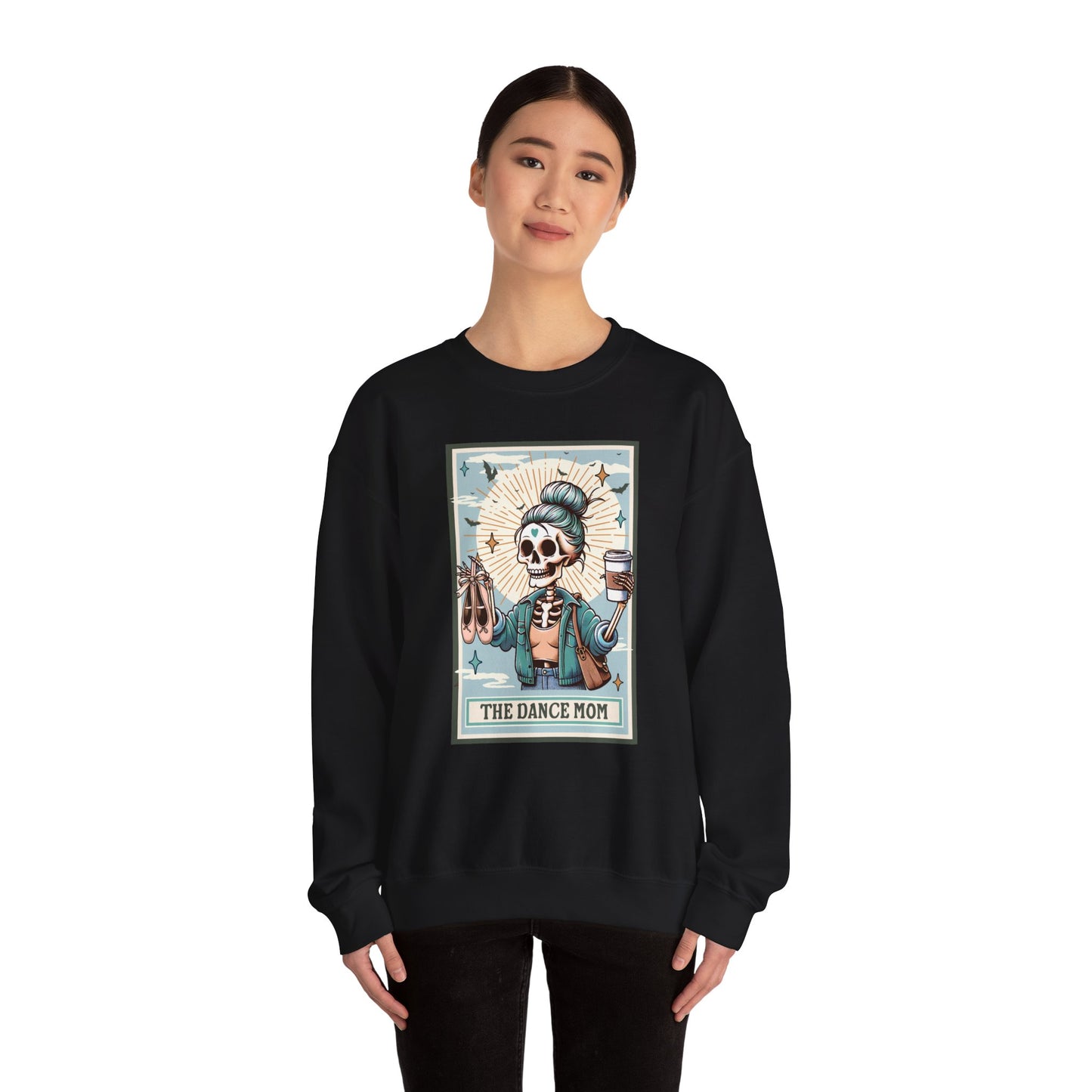 Dance Mom Tarot Card Sweatshirt, Unisex Crewneck Jumper, Dance Competition Gift, Dance Mom Apparel, Heavy Blend Pullover