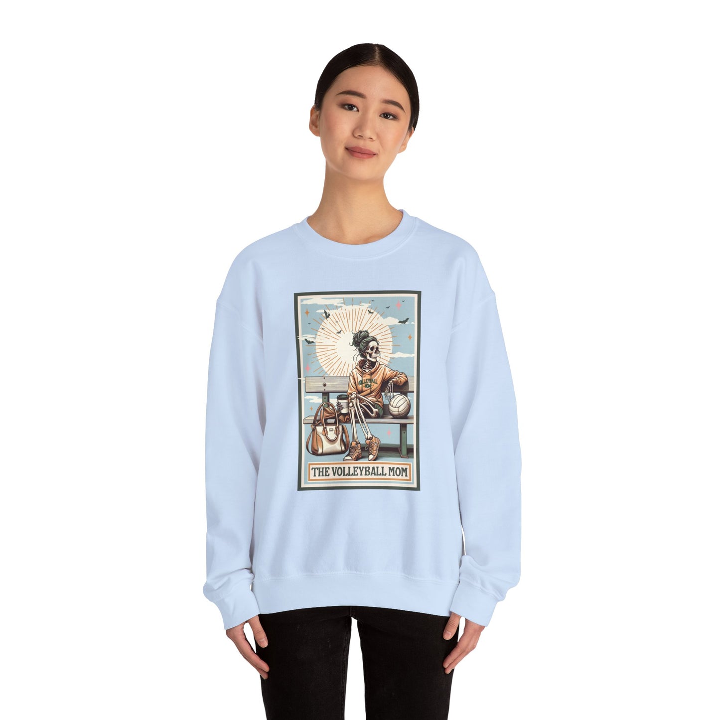 The Volleyball Mom, Unisex Heavy Blend™ Crewneck Sweatshirt