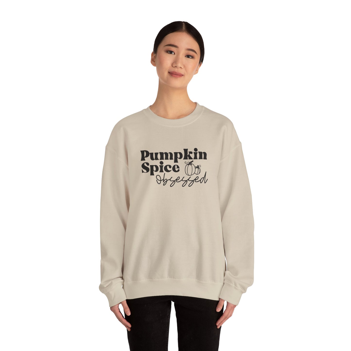 Pumpkin Spice Obsessed Sweatshirt, Pumpkin Spice Season Pullover, Women's Fall Sweater, Cozy Fall Tops, PSL, Coffee Lover Crewneck, Cute Tee